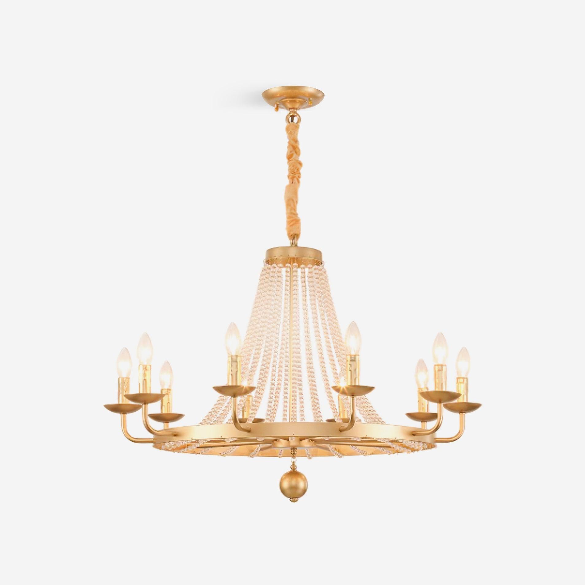 Naples Lustre Perles de Cristal Rustique Blanc Gris Royal