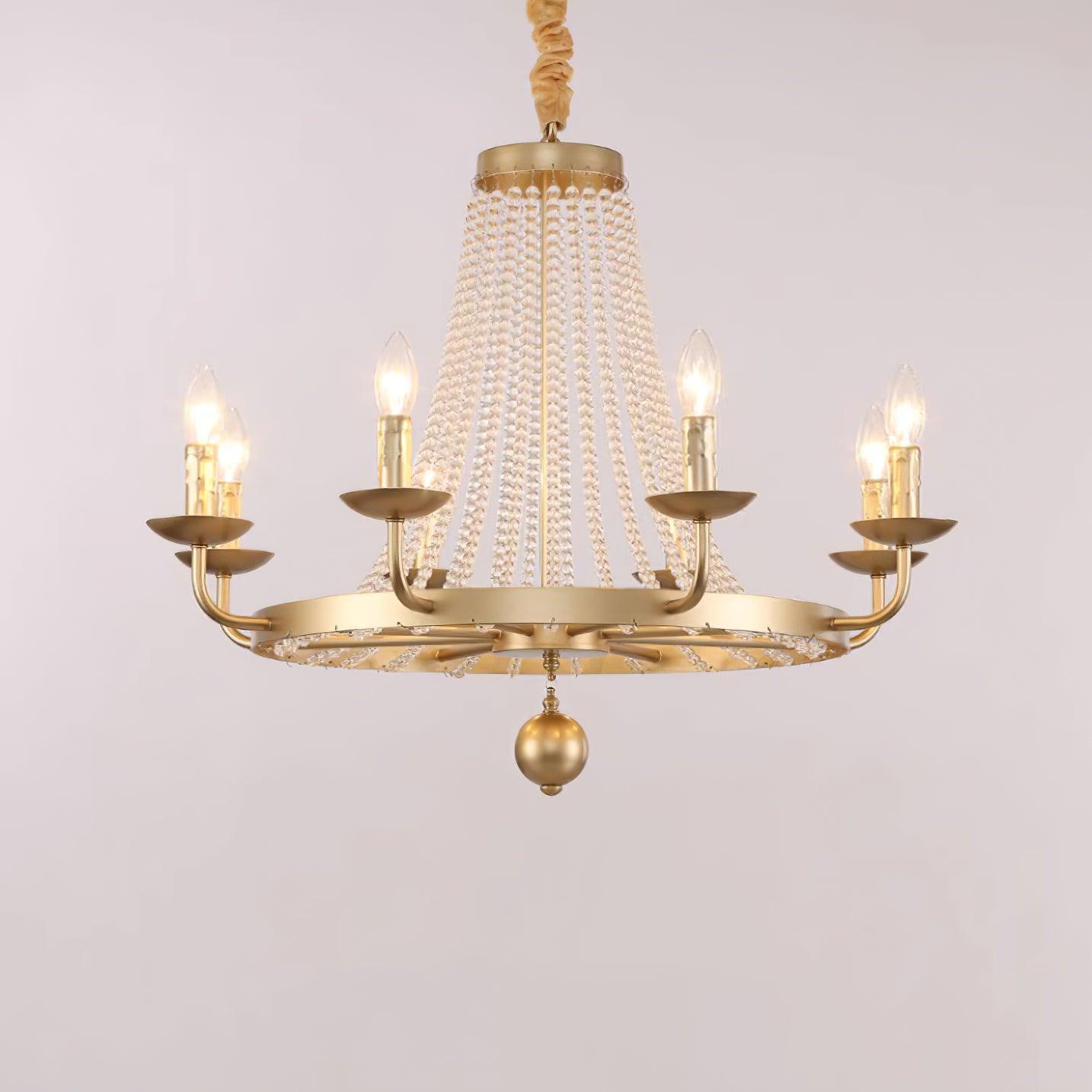 Naples Lustre Perles de Cristal Rustique Blanc Gris Royal