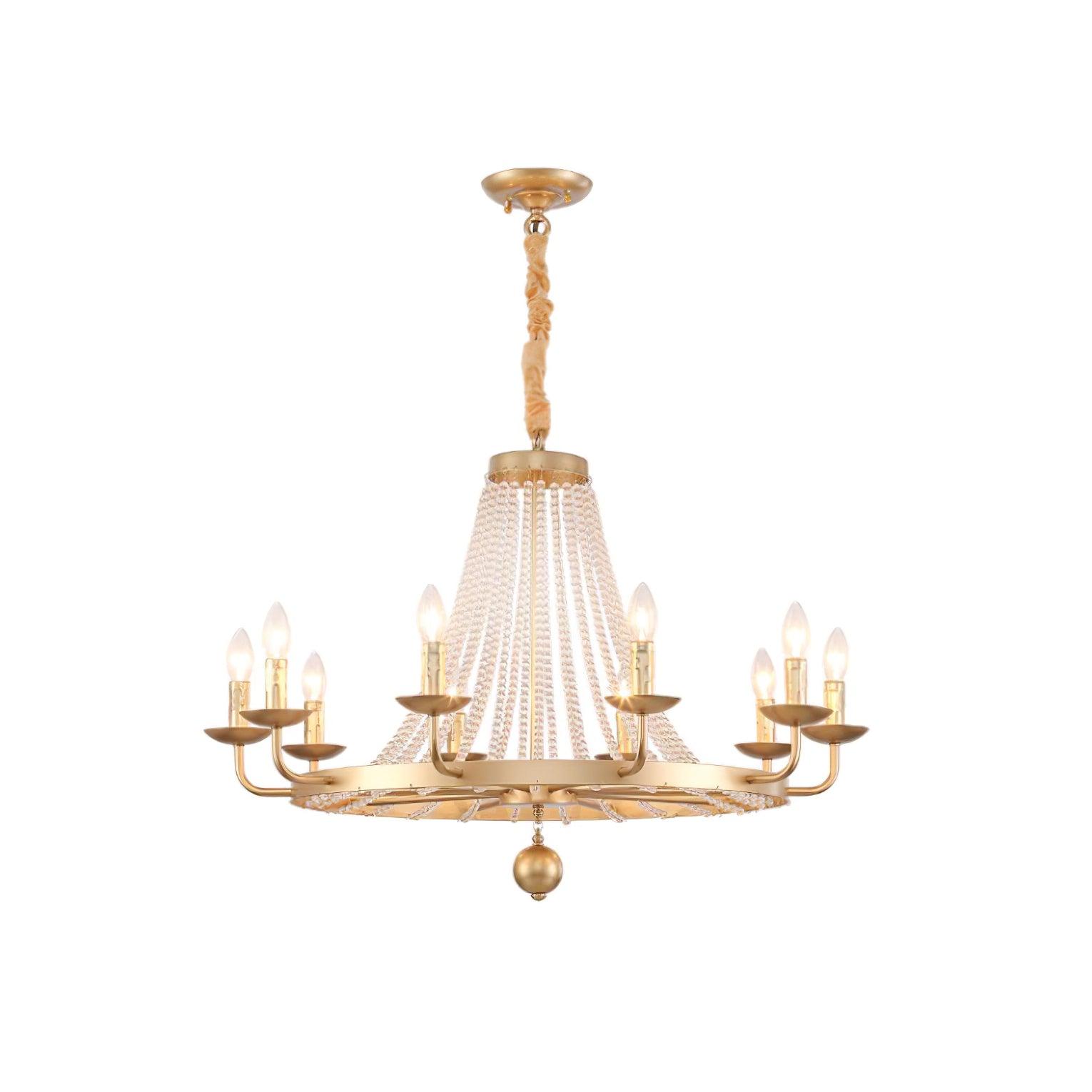 Naples Lustre Crystal Fer Rustique Moderne