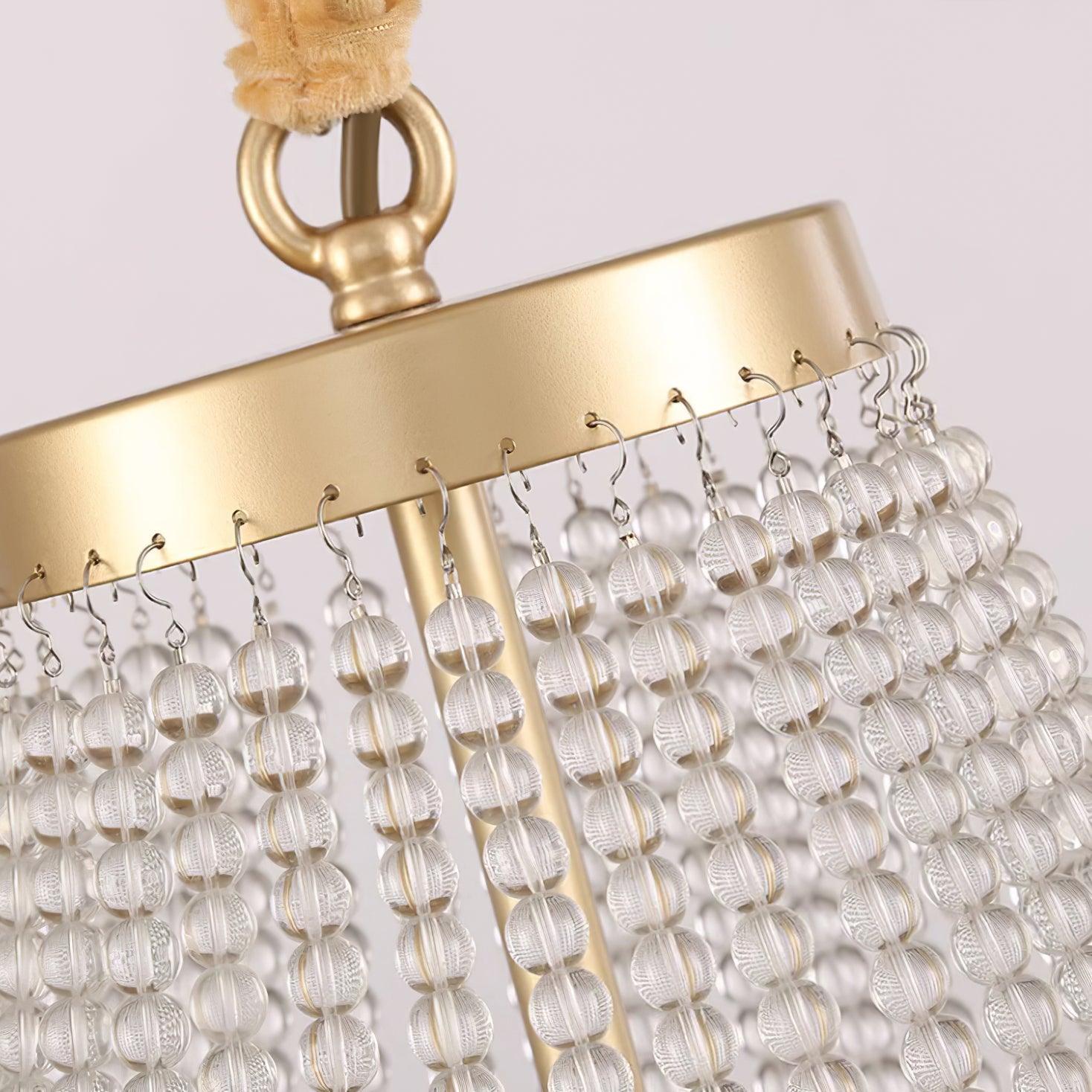 Naples Lustre Perles de Cristal Rustique Blanc Gris Royal