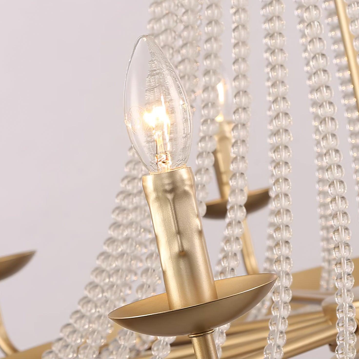 Naples Lustre Crystal Fer Rustique Moderne