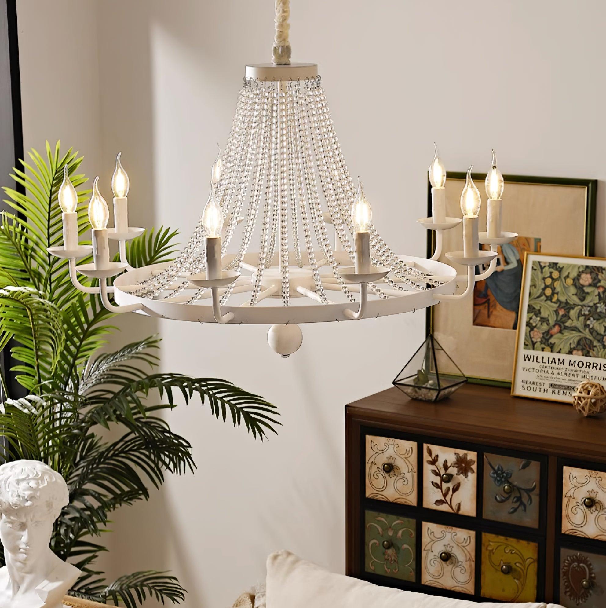 Naples Lustre Crystal Fer Rustique Moderne