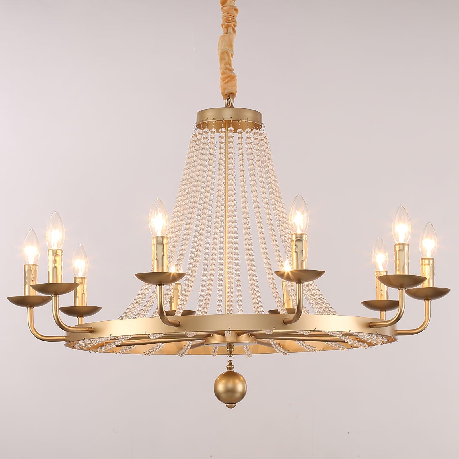 Naples Lustre Perles de Cristal Rustique Blanc Gris Royal