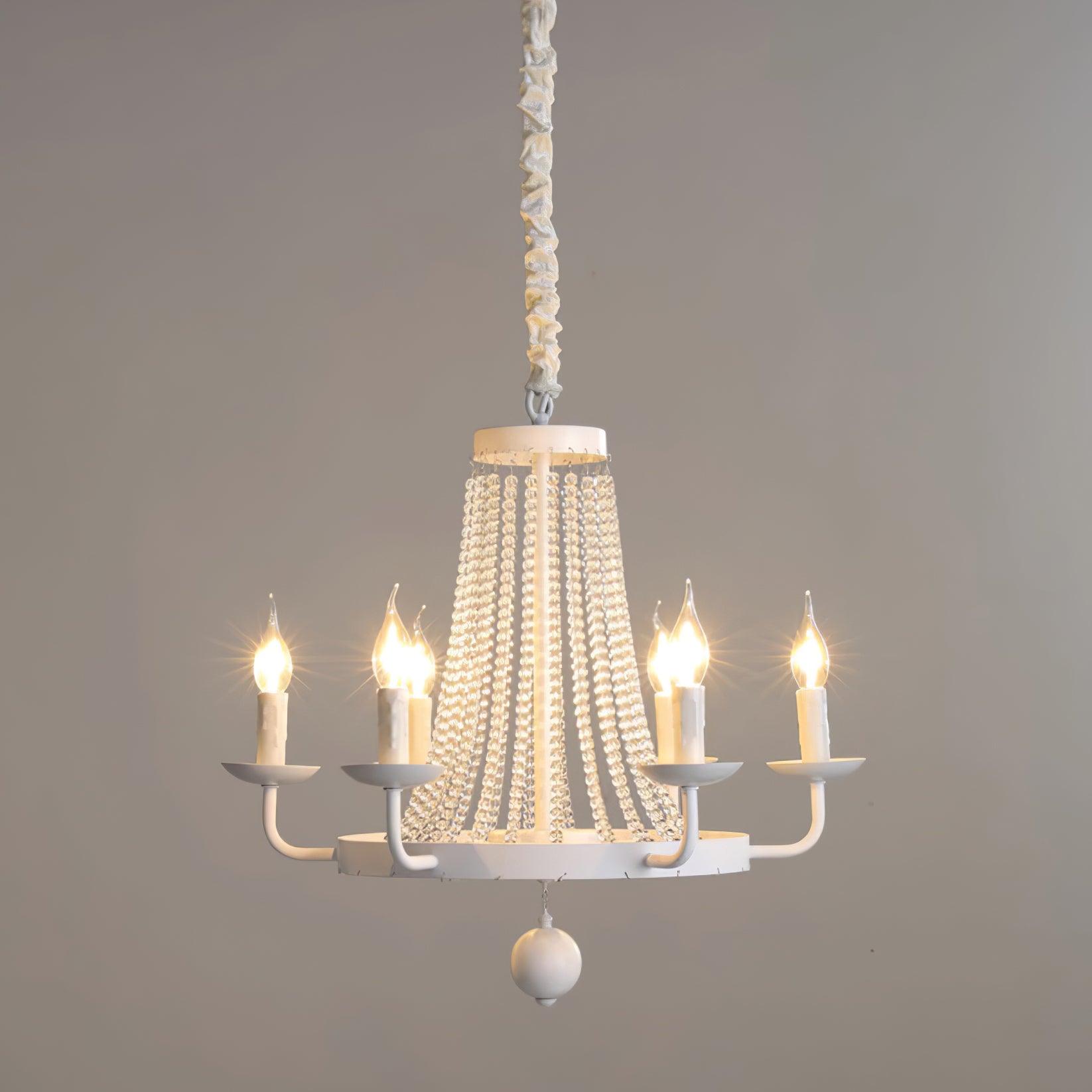 Naples Lustre Perles de Cristal Rustique Blanc Gris Royal