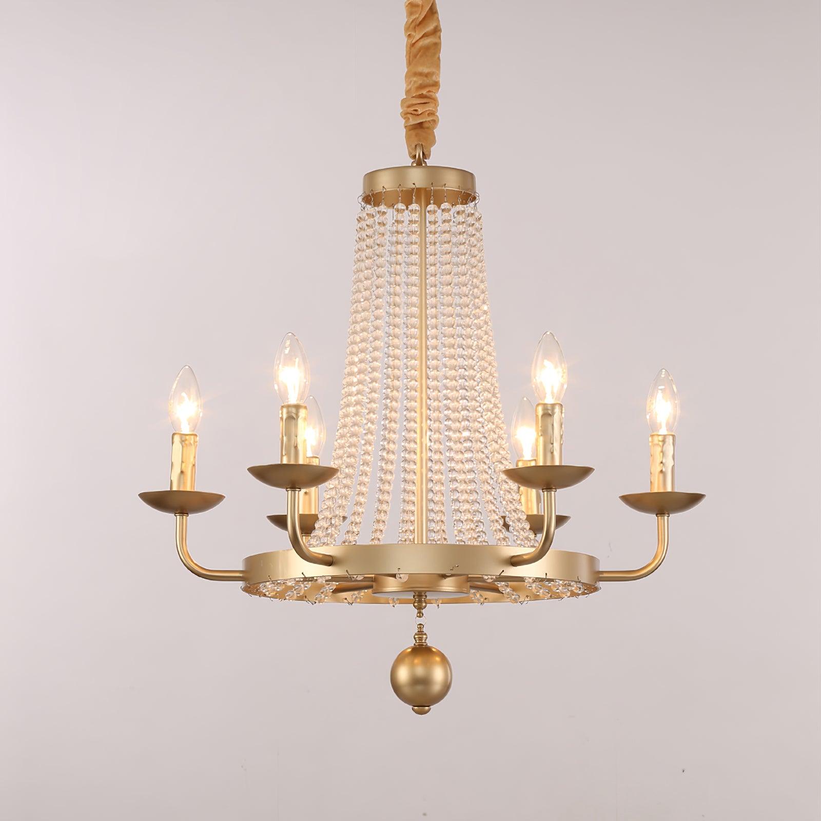 Naples Lustre Perles de Cristal Rustique Blanc Gris Royal