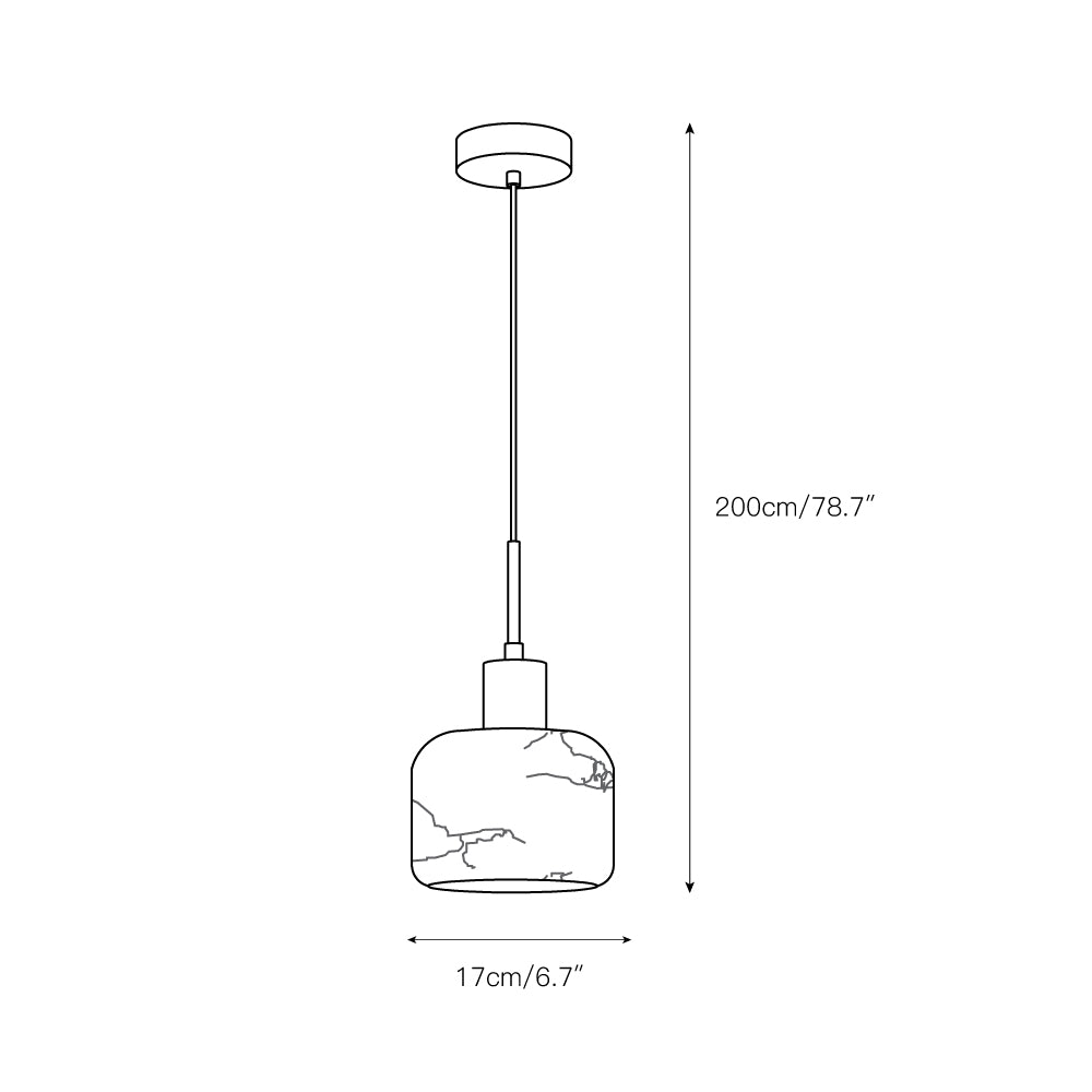 Eliriel Petite Suspension en Albâtre Naturel
