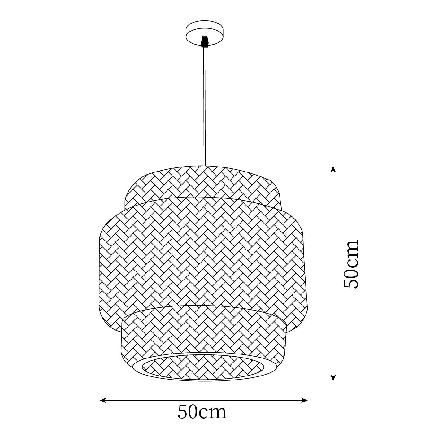 Kora Suspension Bambou Tissé Organique