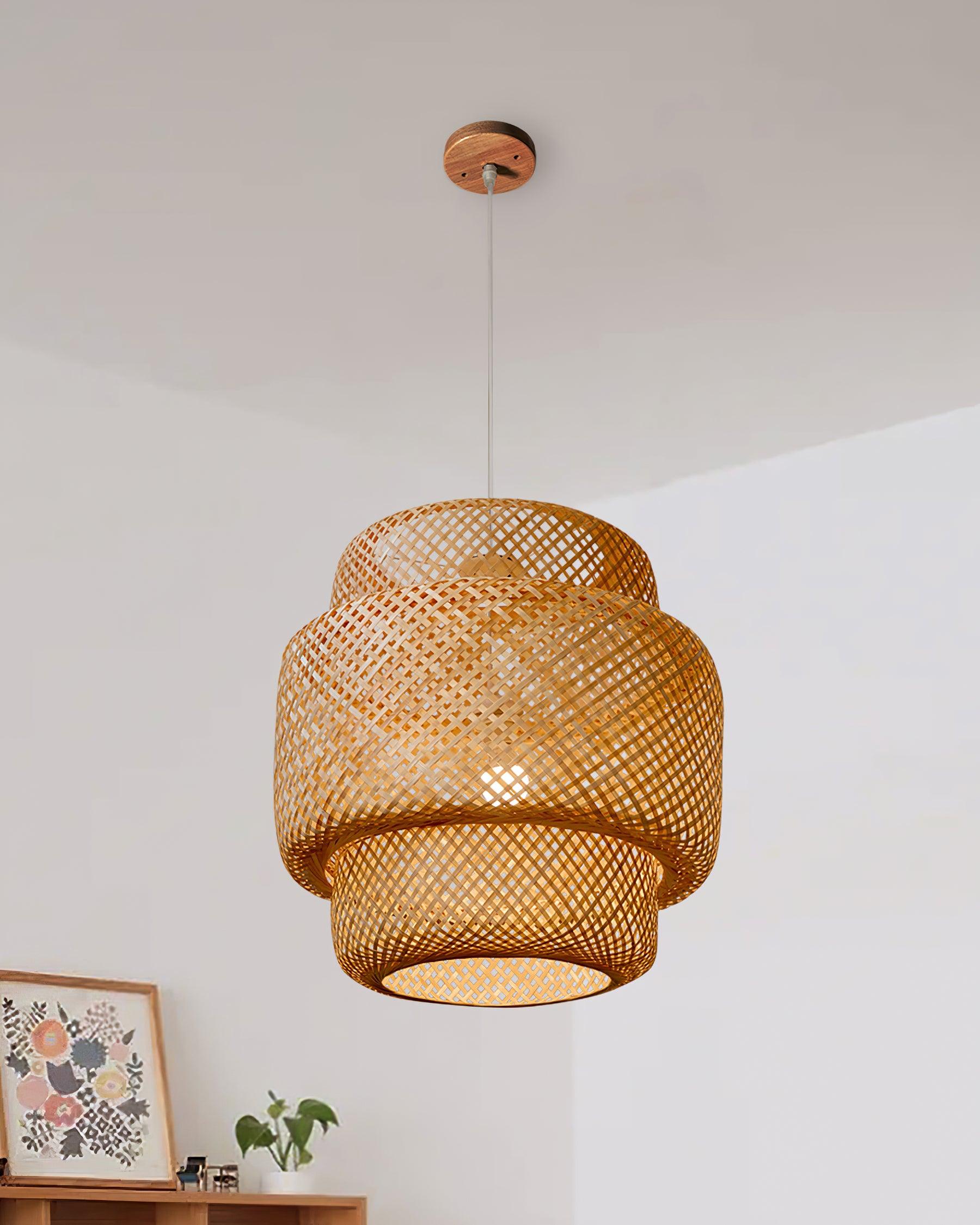 Kora Suspension Bambou Tissé Organique