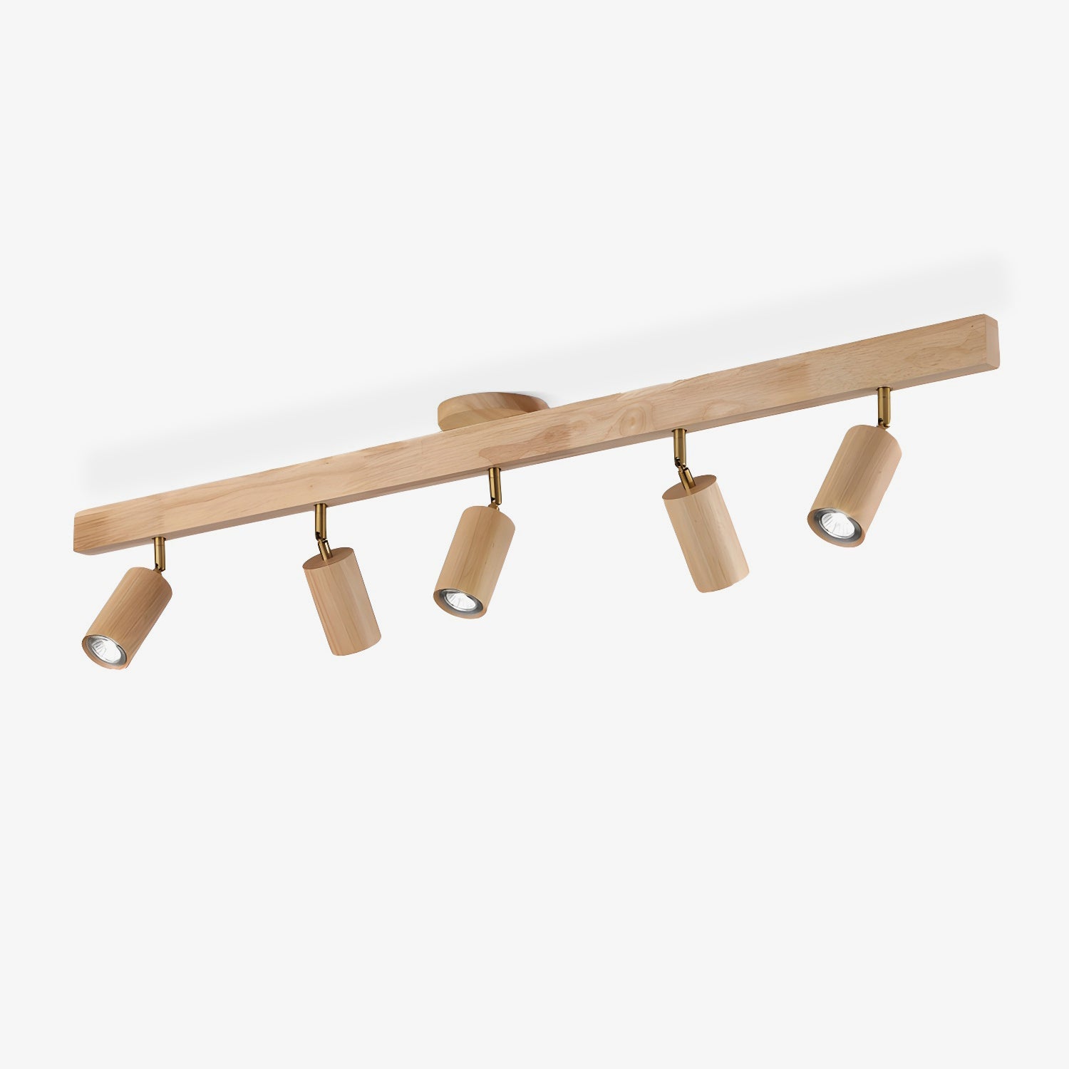 Solara Plafonnier poutre en bois naturel avec spot