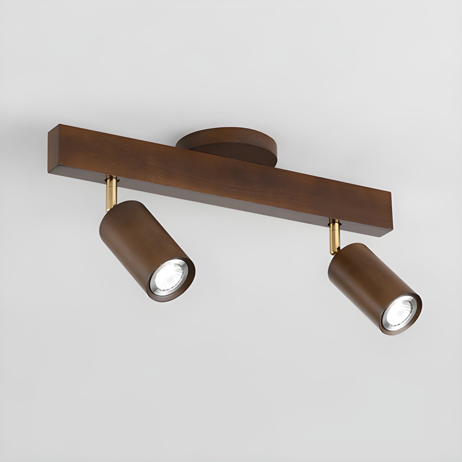 Solara Plafonnier poutre en bois naturel avec spot
