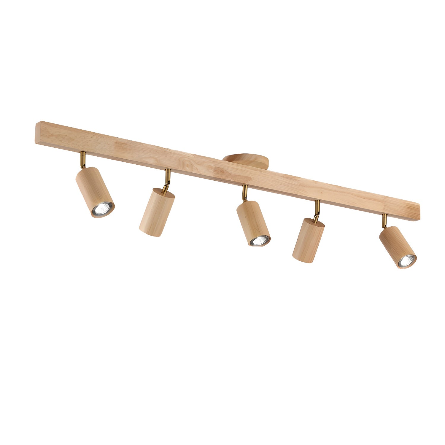 Solara Plafonnier poutre en bois naturel avec spot