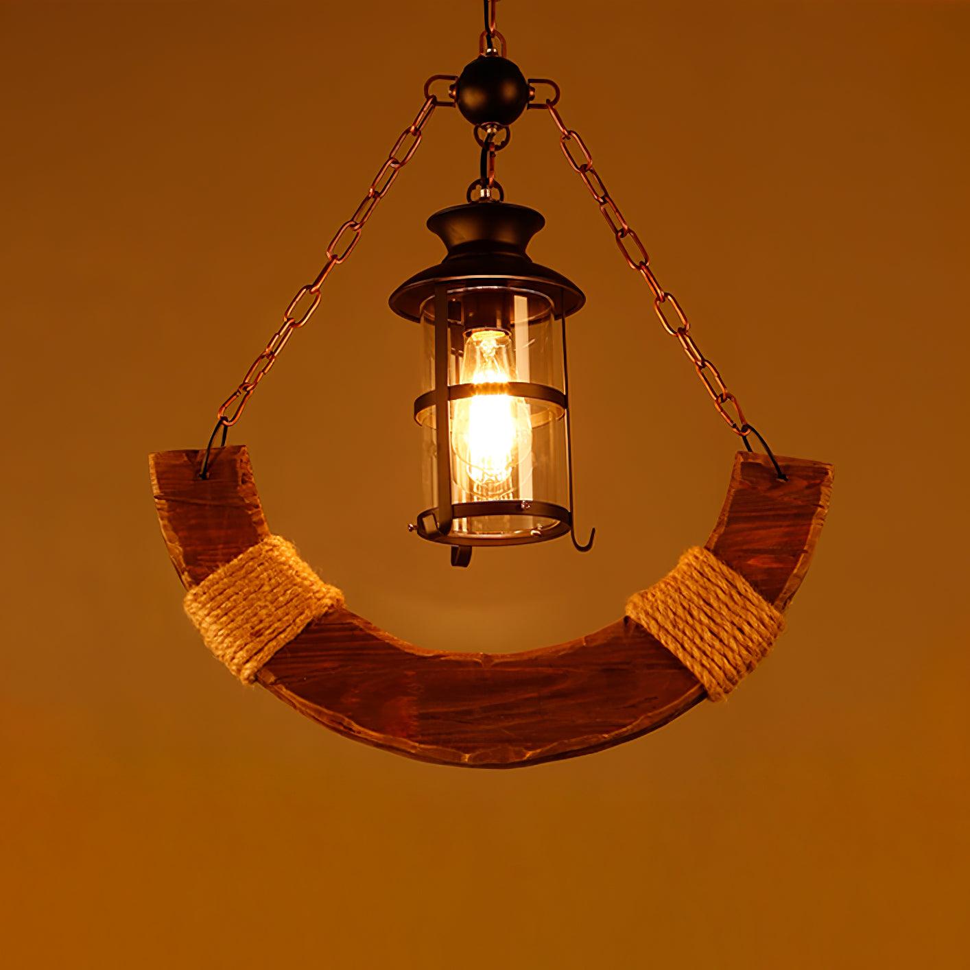 Aurzorir Lustre Bois Vintage