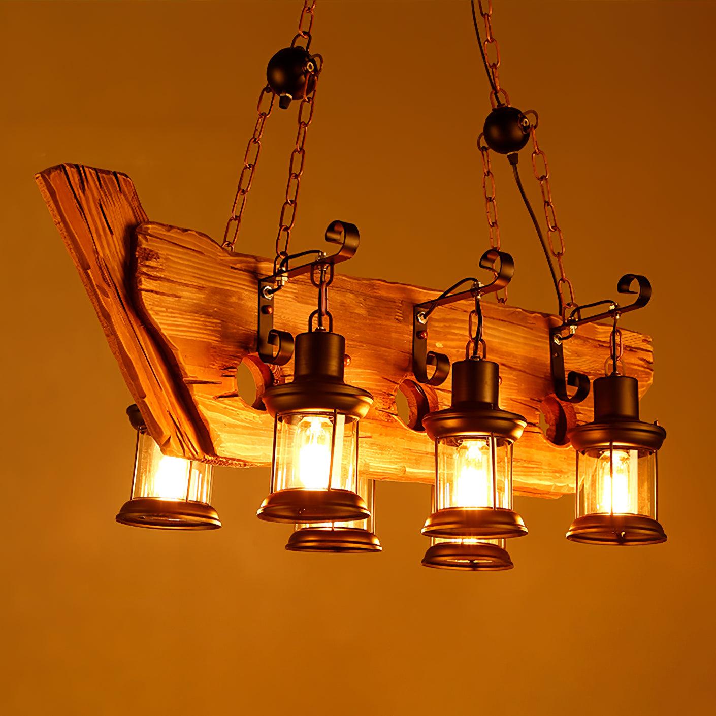Aurzorir Lustre Bois Vintage