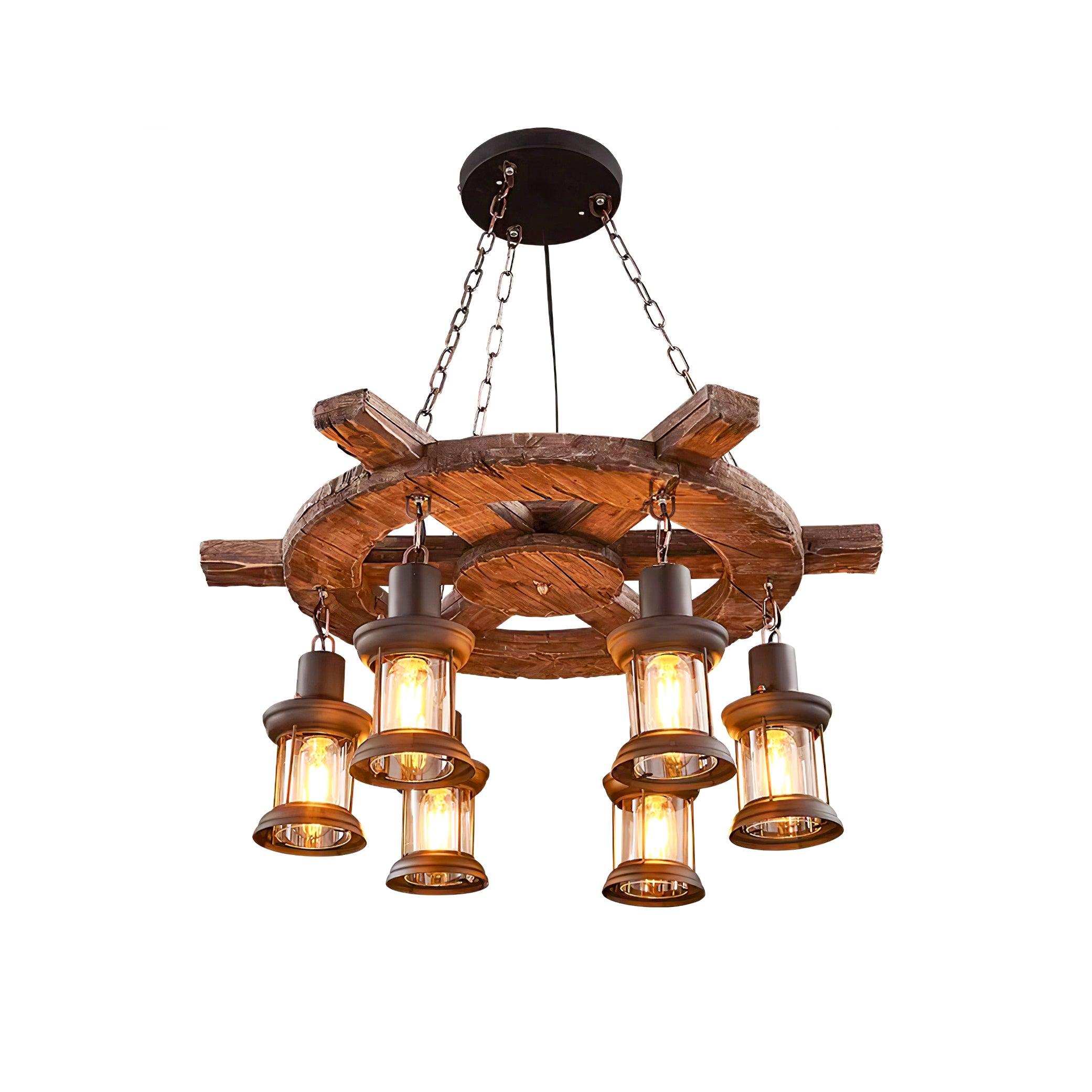 Aurzorir Lustre Bois Vintage