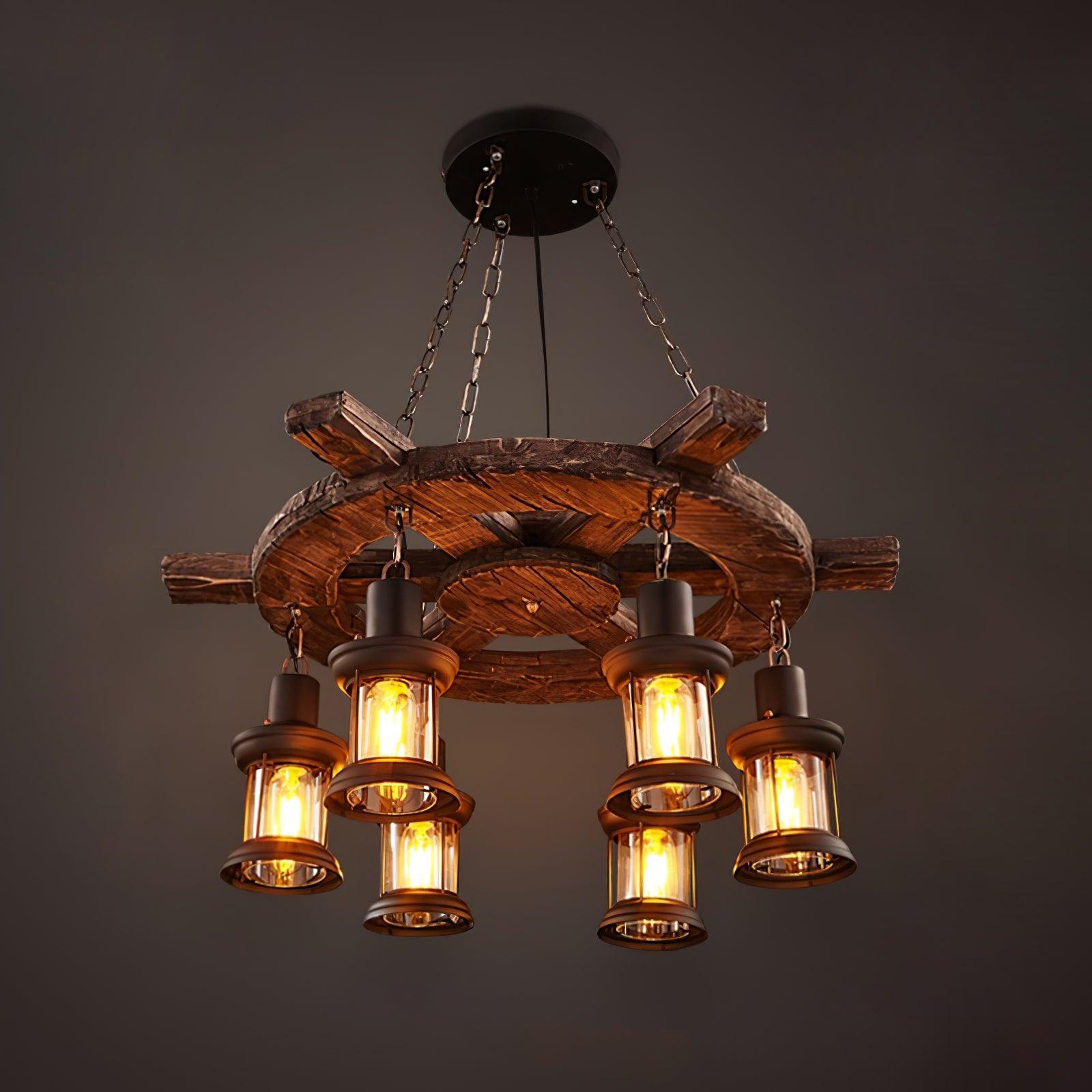 Aurzorir Lustre Bois Vintage
