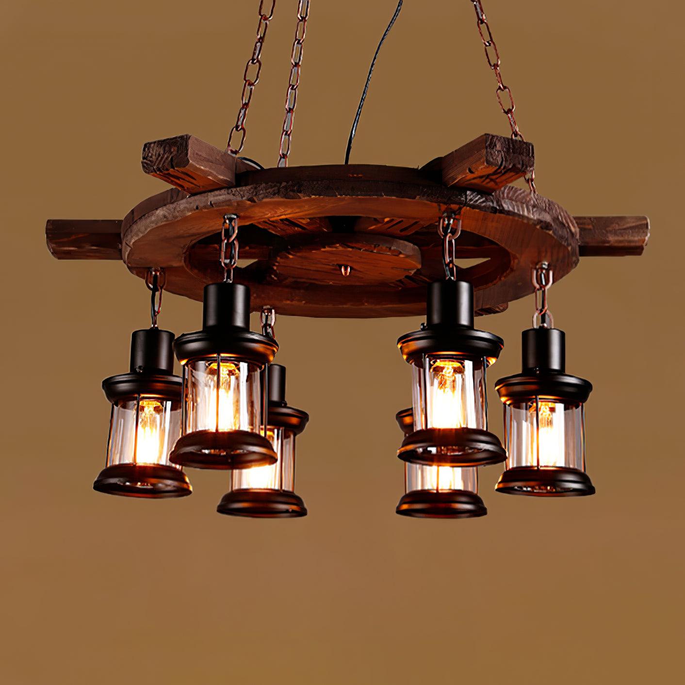 Aurzorir Lustre Bois Vintage