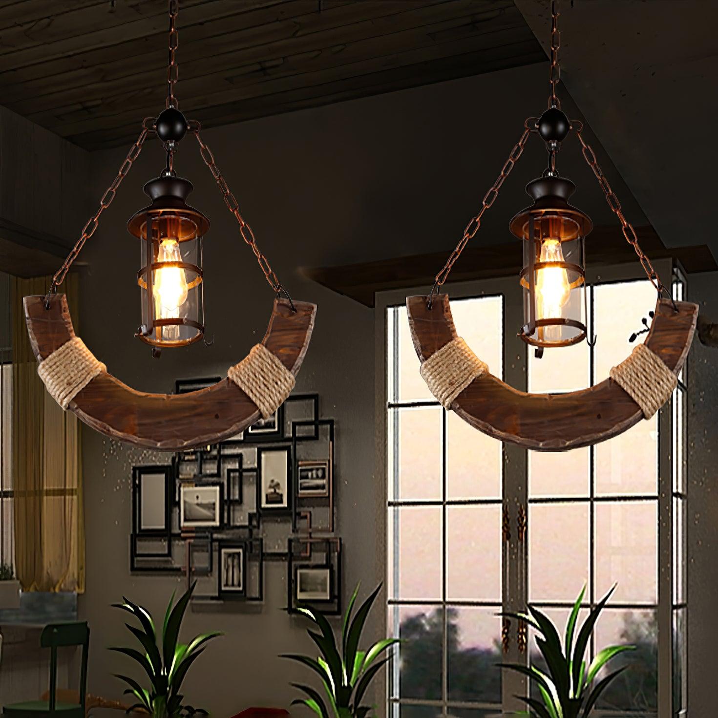 Aurzorir Lustre Bois Vintage