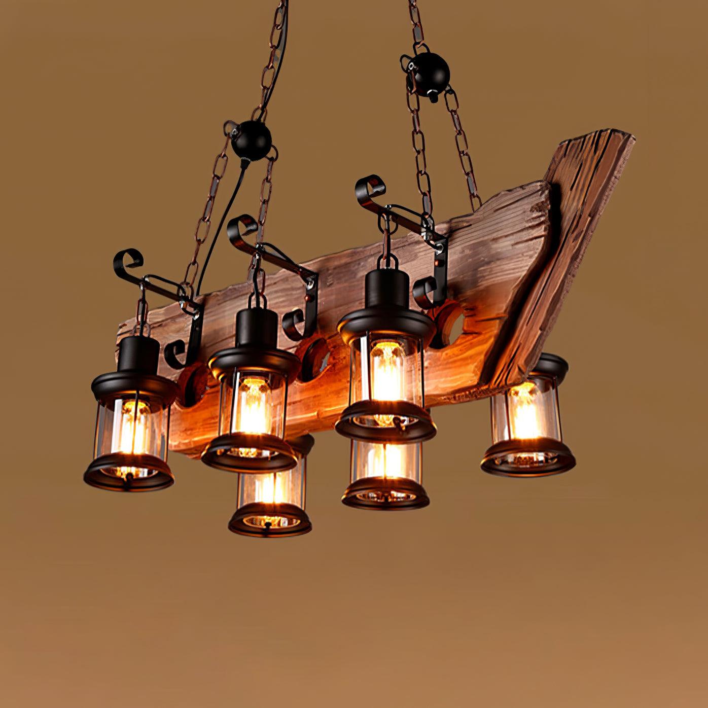 Aurzorir Lustre Bois Vintage