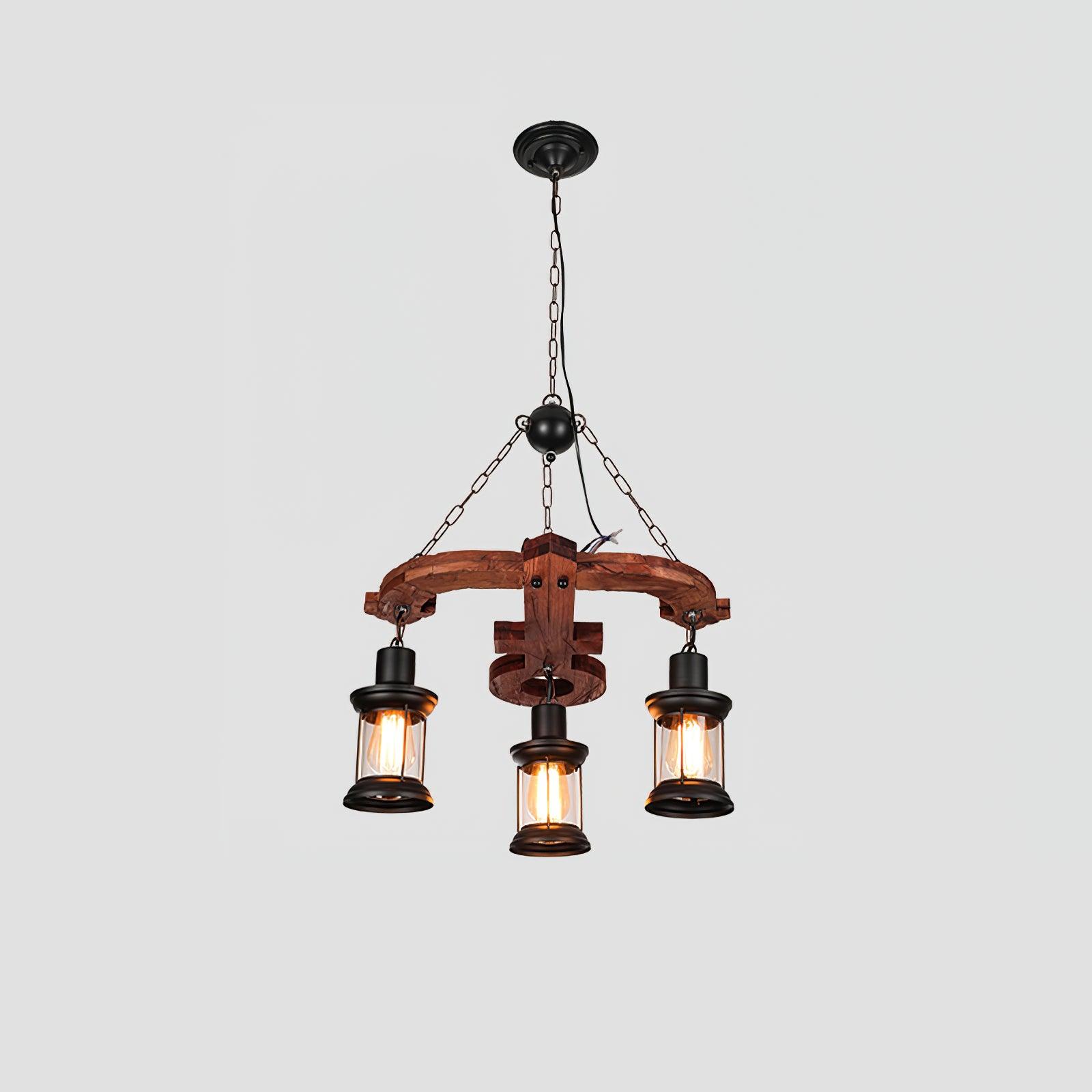 Aurzorir Lustre Bois Vintage