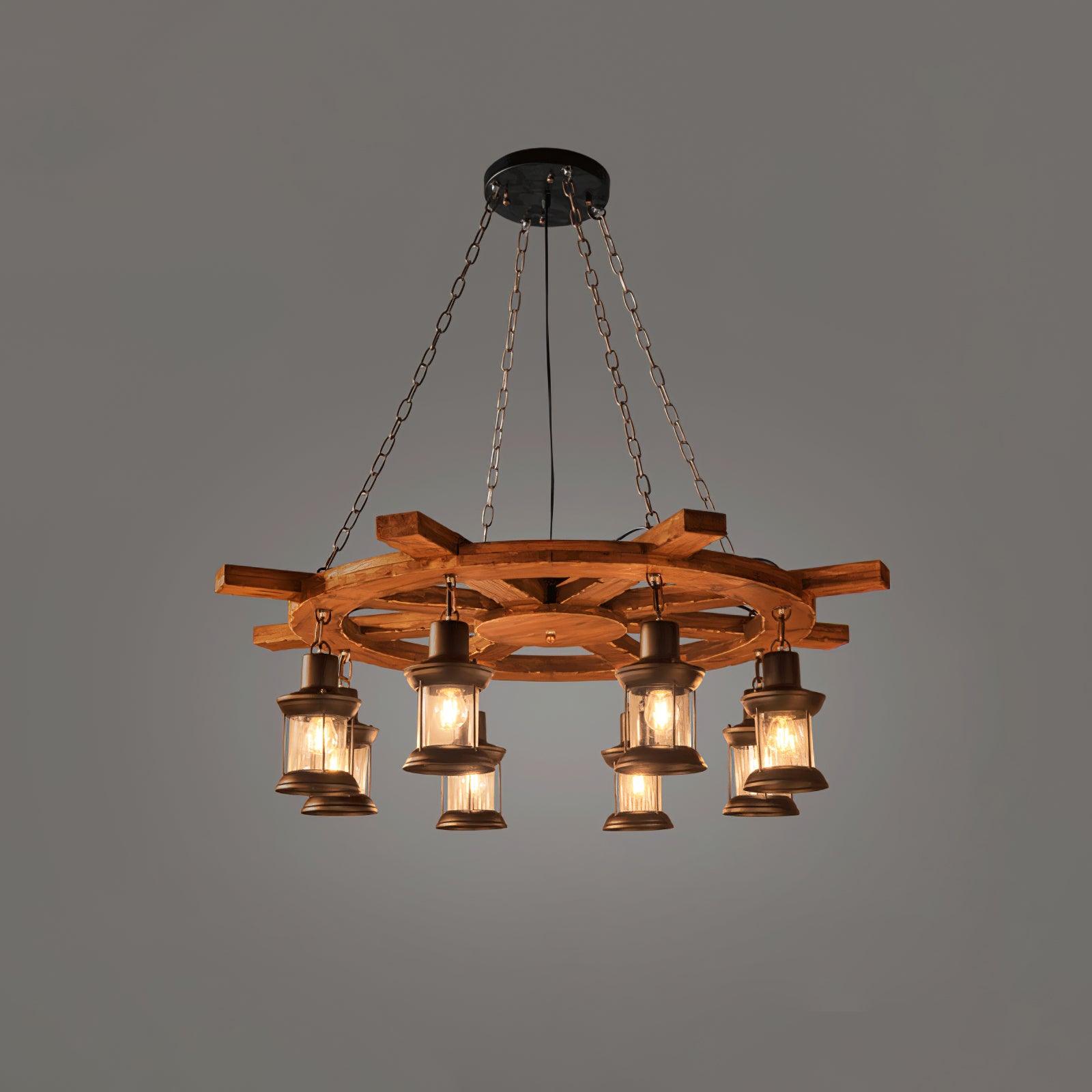 Aurzorir Lustre Bois Vintage