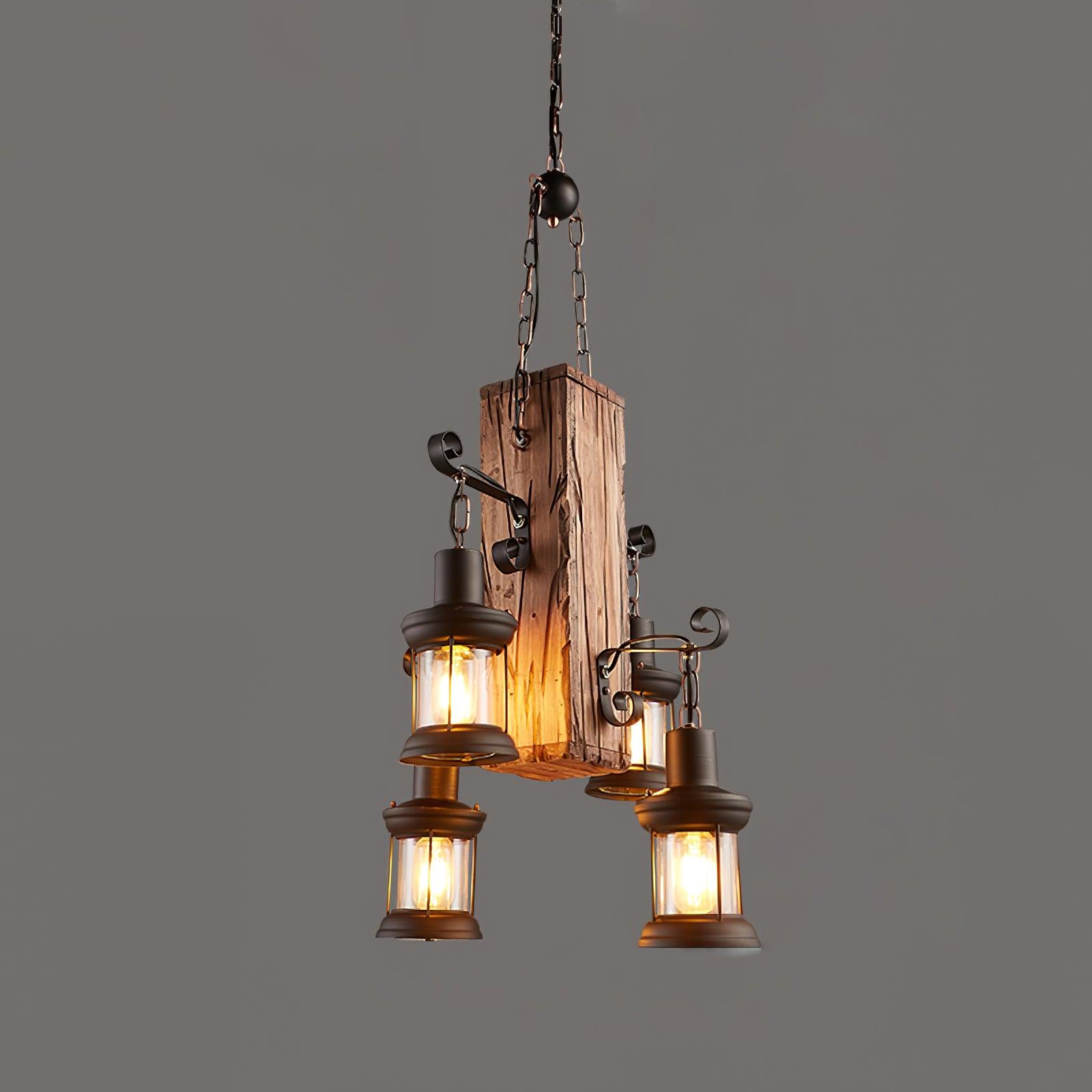Aurzorir Lustre Bois Vintage