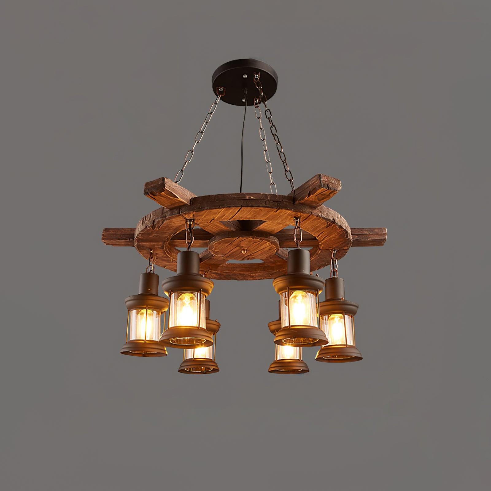 Aurzorir Lustre Bois Vintage