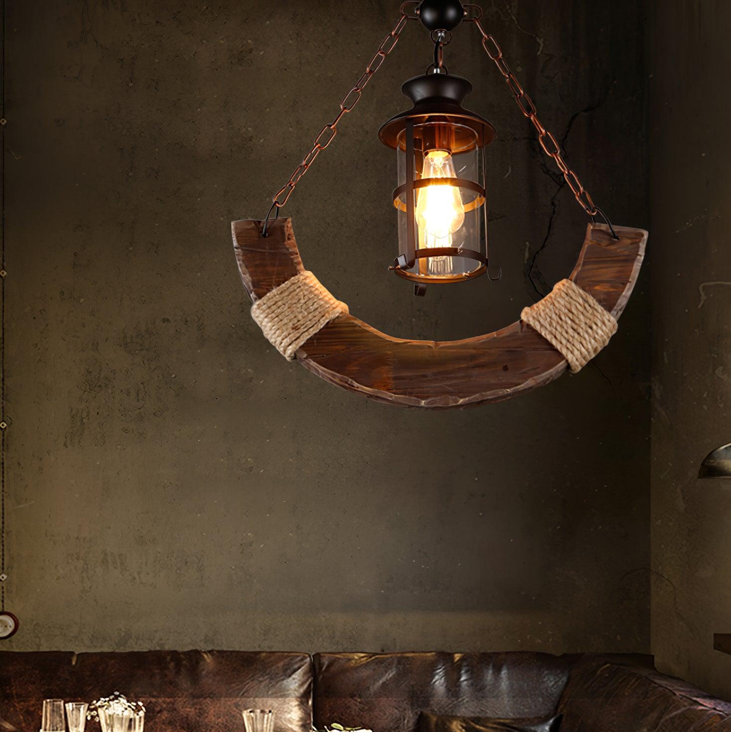 Aurzorir Lustre Bois Vintage