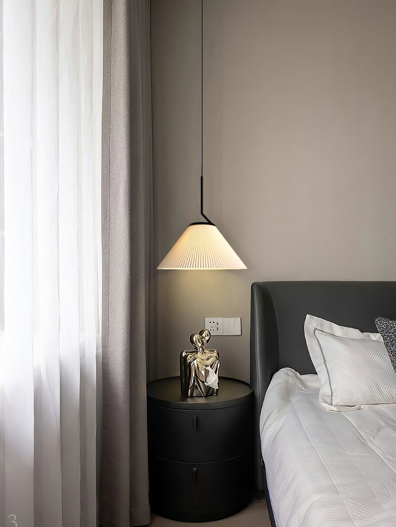 Nebra Plissé Suspension Tissu Minimaliste