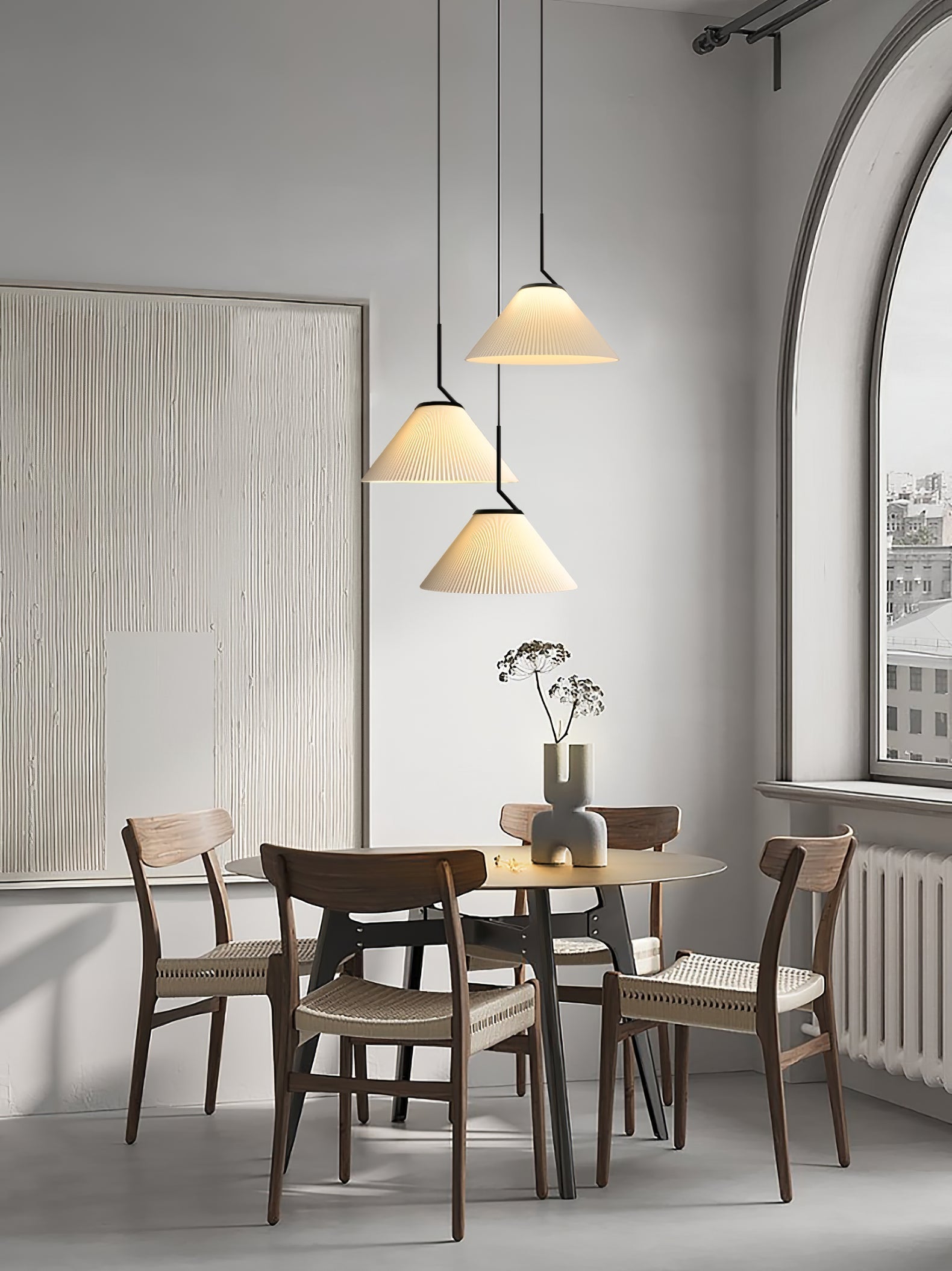 Nebra Plissé Suspension Tissu Minimaliste