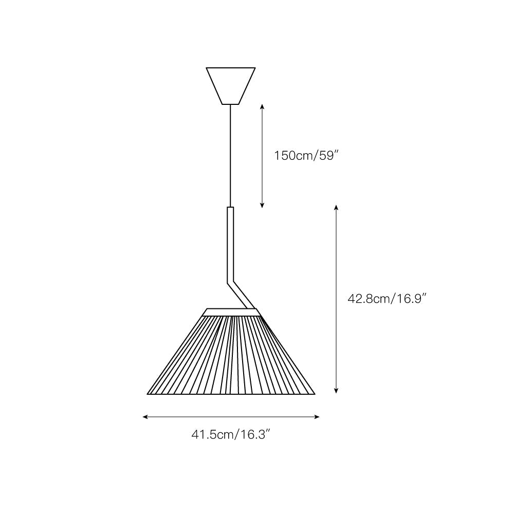 Nebra Plissé Suspension Tissu Minimaliste