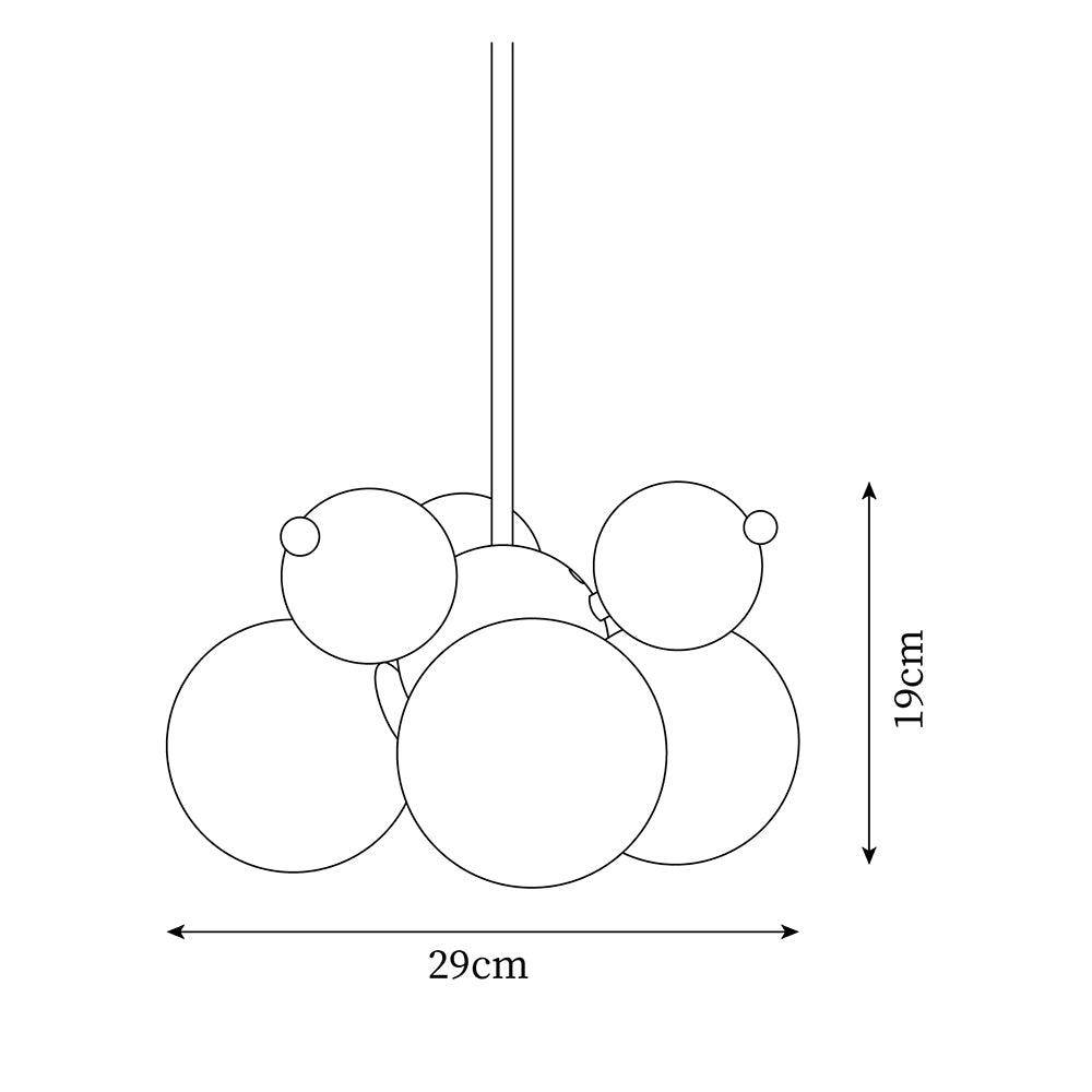 Nebula Lampe Suspendue Globe Cluster Moderne