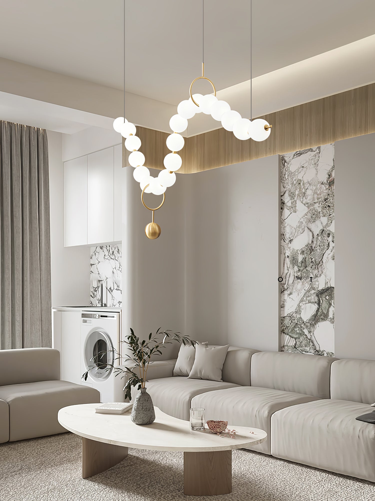 Lustra Suspension Lampe Collier en Verre