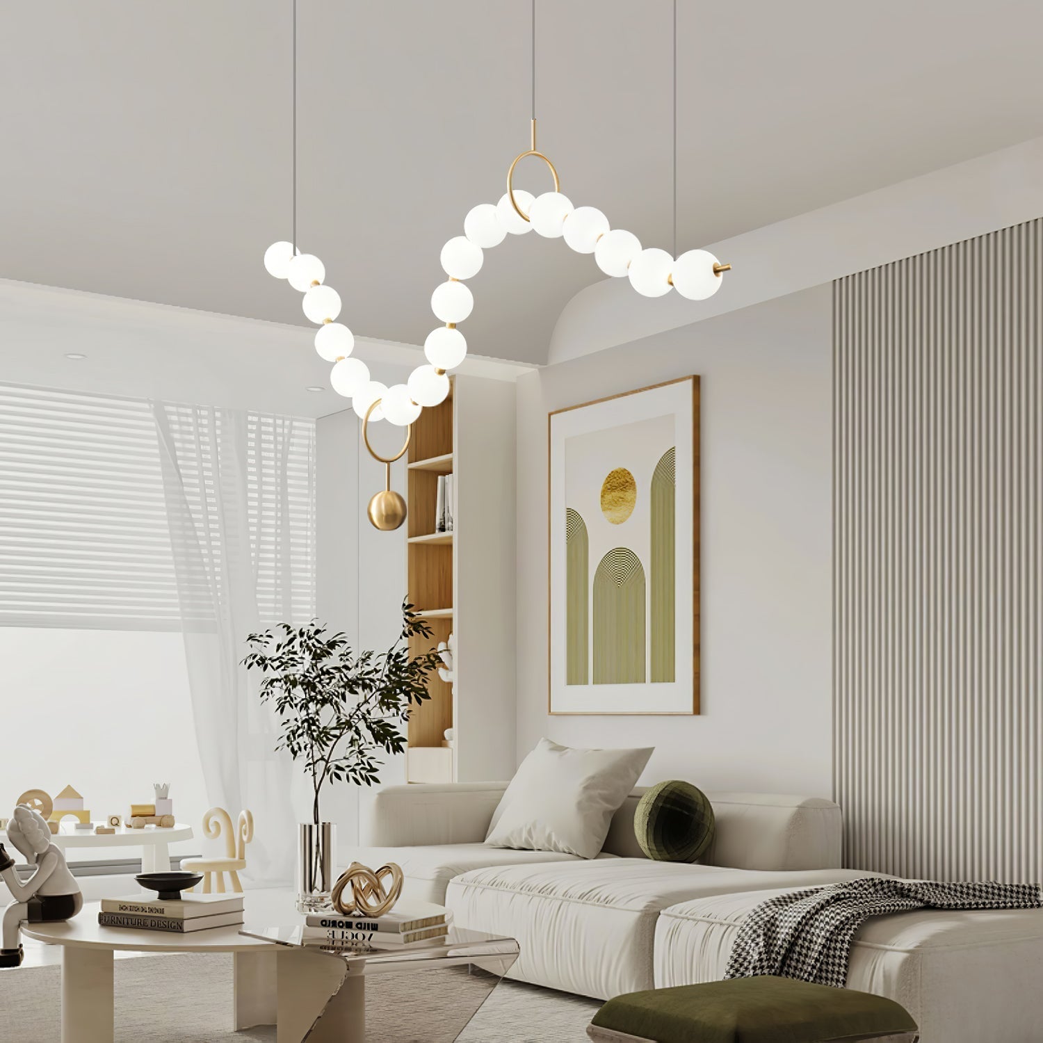 Lustra Suspension Lampe Collier en Verre