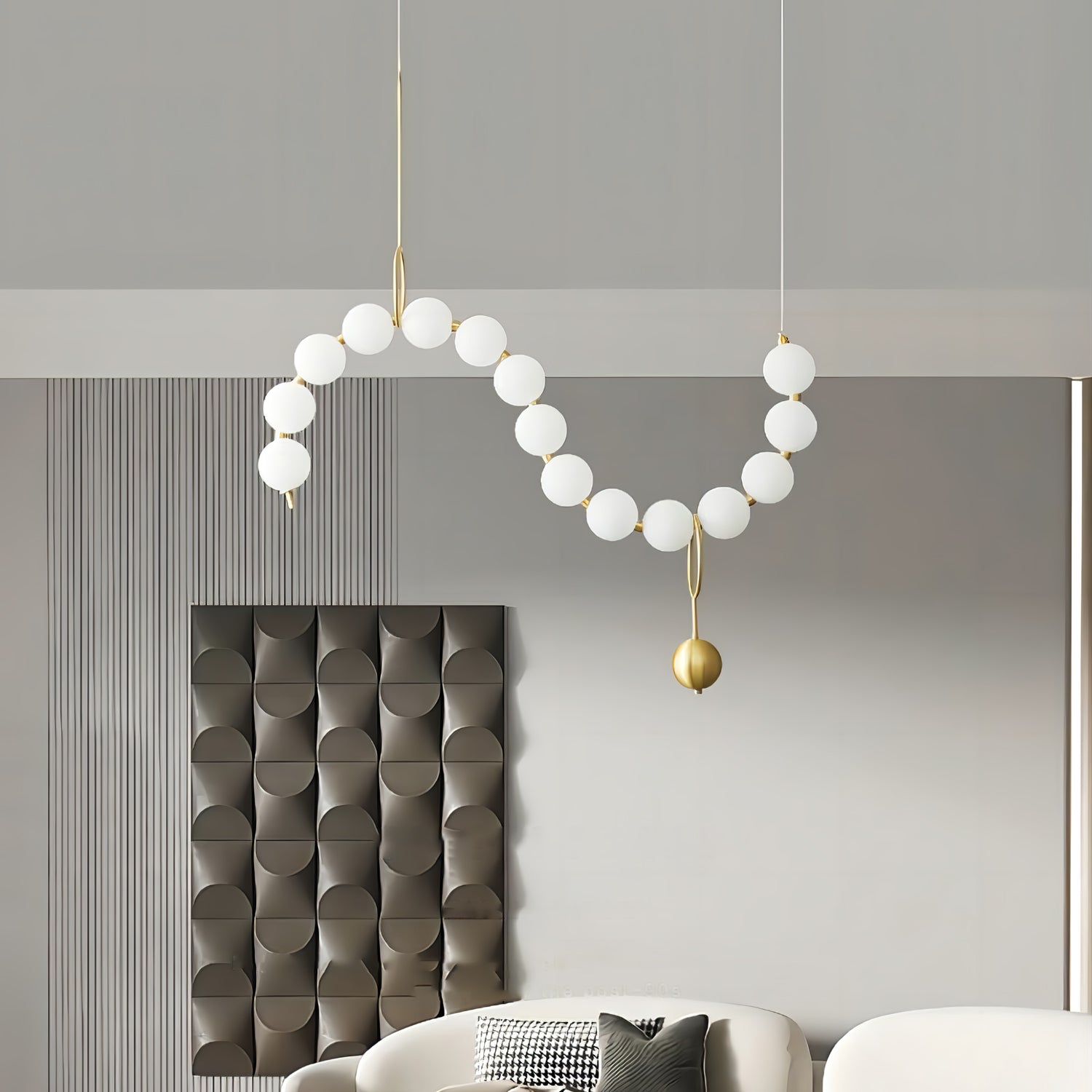 Lustra Suspension Lampe Collier en Verre