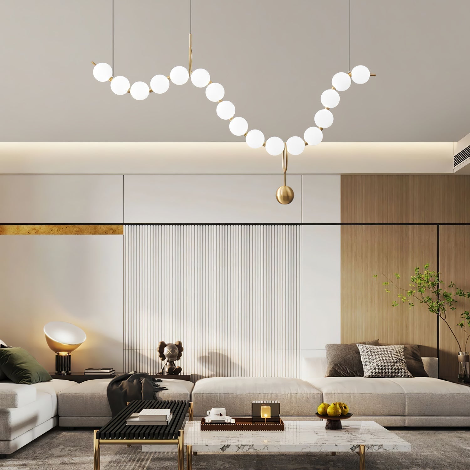 Lustra Suspension Lampe Collier en Verre