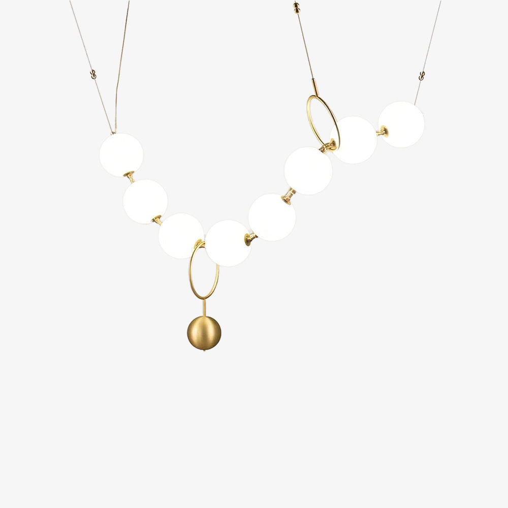 Lustra Suspension Lampe Collier en Verre