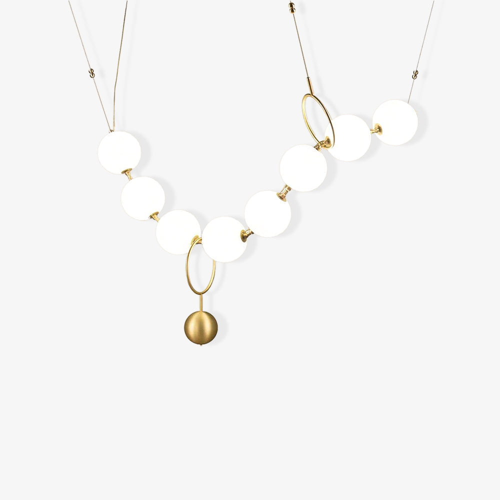 Lustra Suspension Lampe Collier en Verre