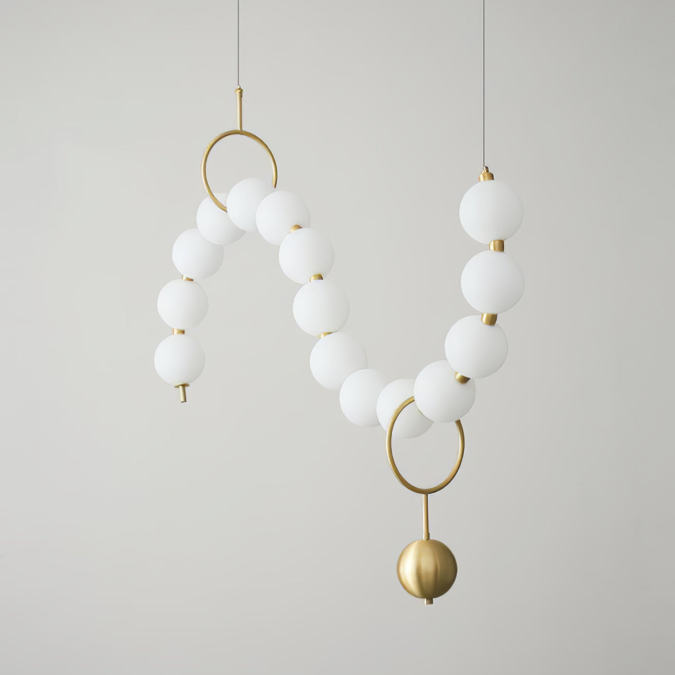 Lustra Suspension Lampe Collier en Verre