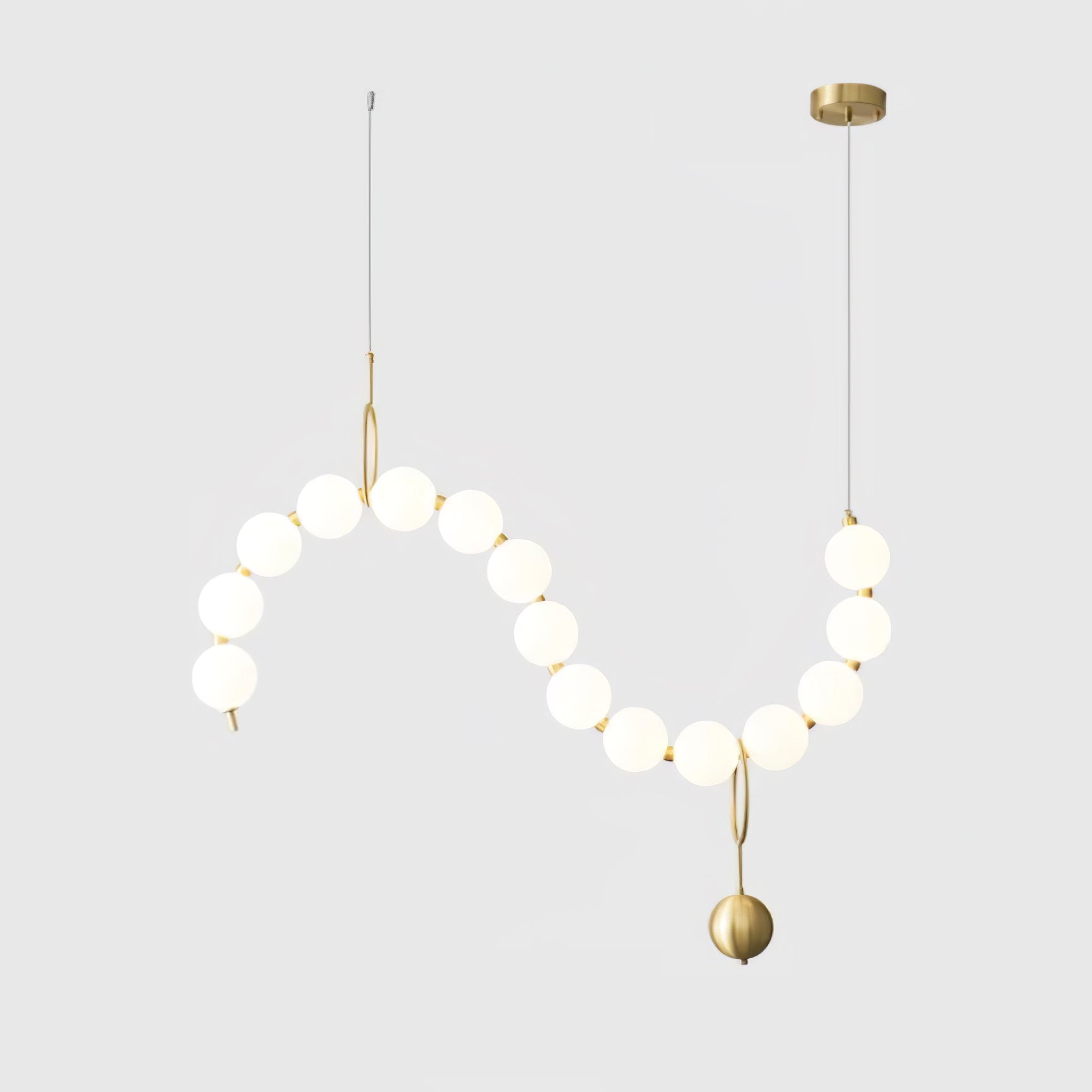 Lustra Suspension Lampe Collier en Verre