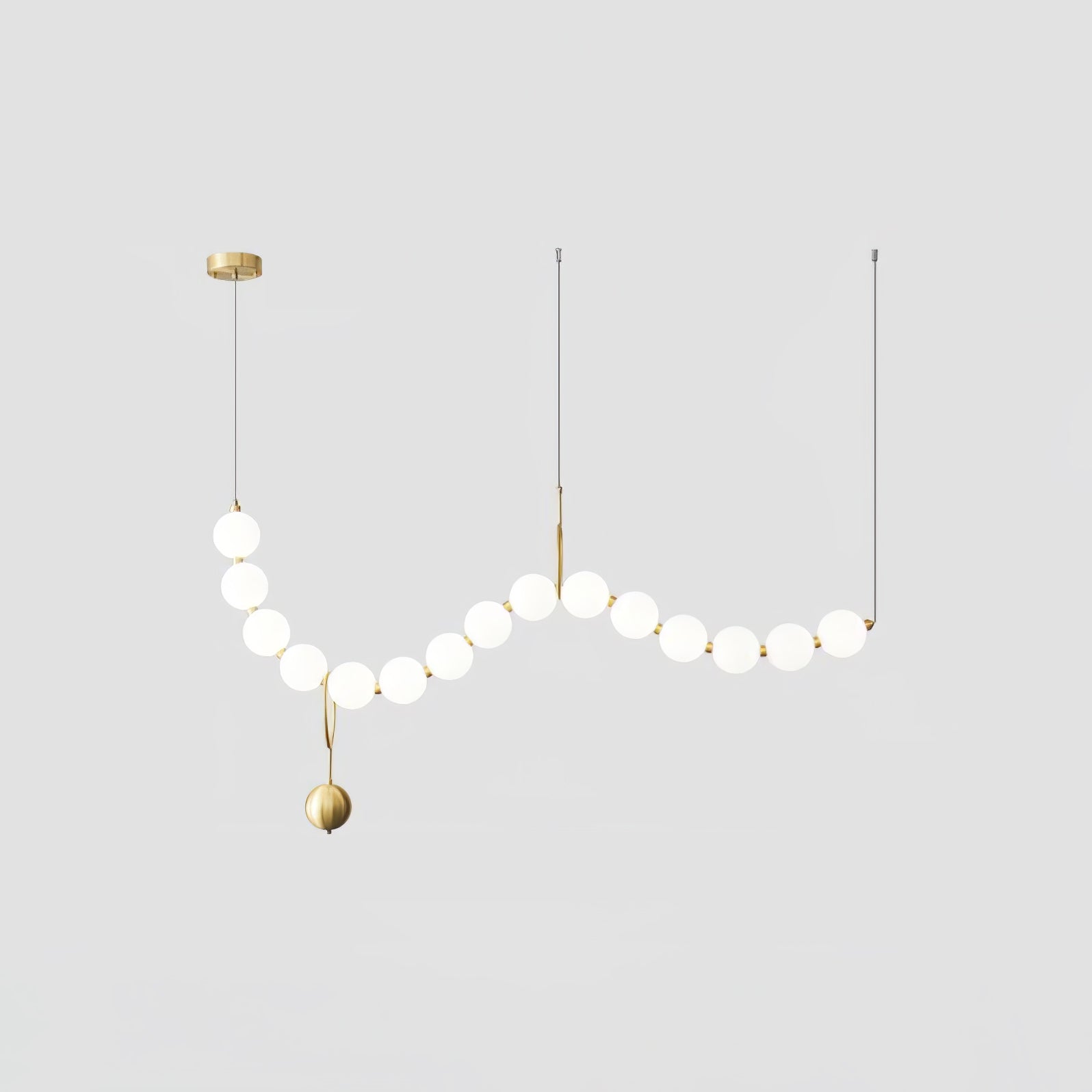 Lustra Suspension Lampe Collier en Verre