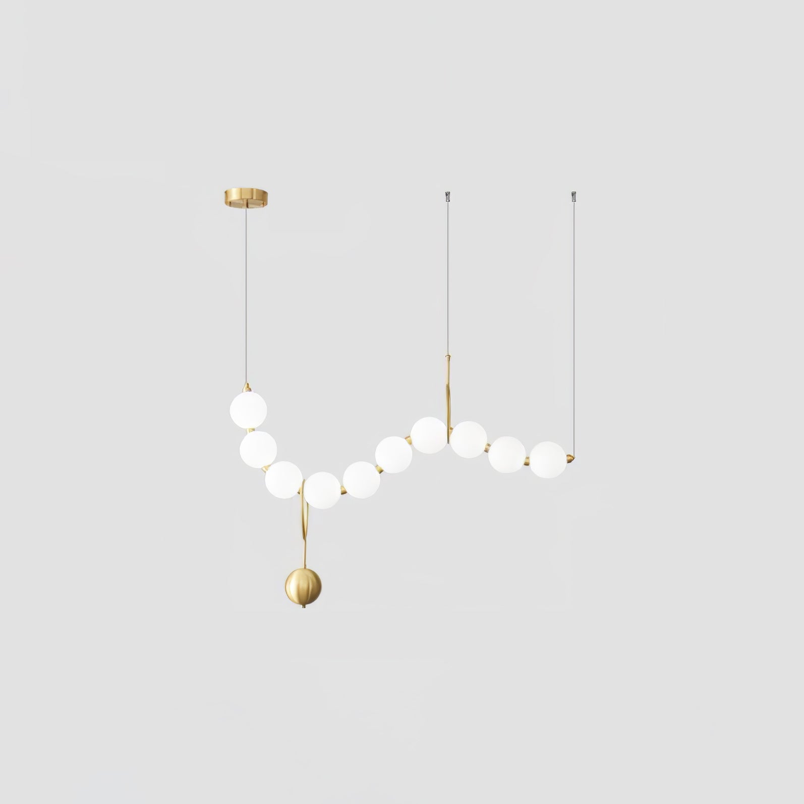 Lustra Suspension Lampe Collier en Verre