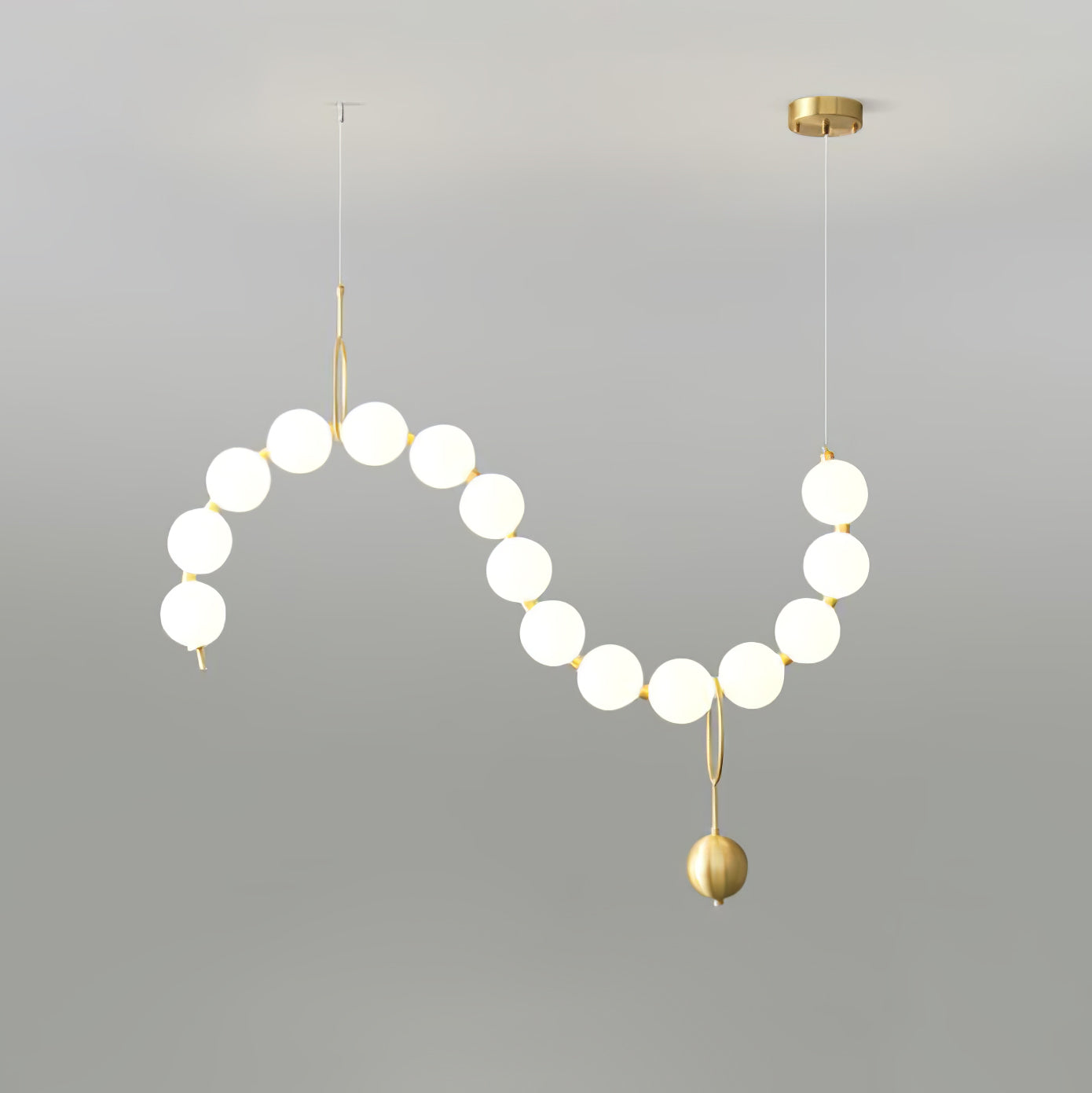 Lustra Suspension Lampe Collier en Verre