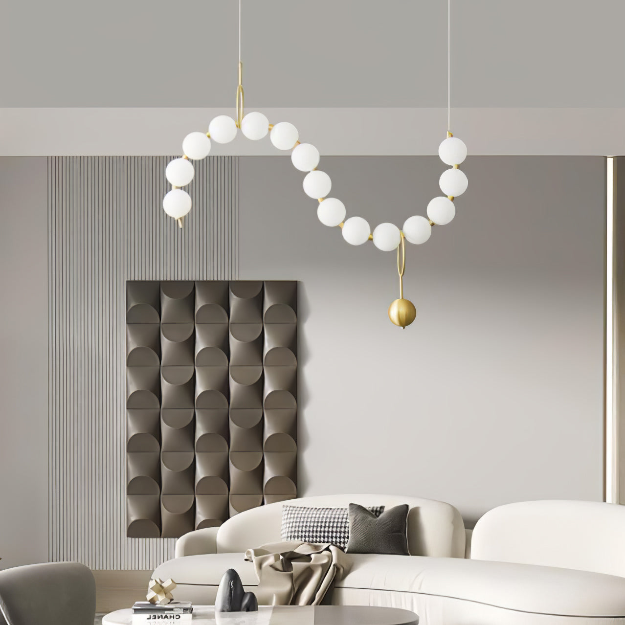 Lustra Suspension Lampe Collier en Verre