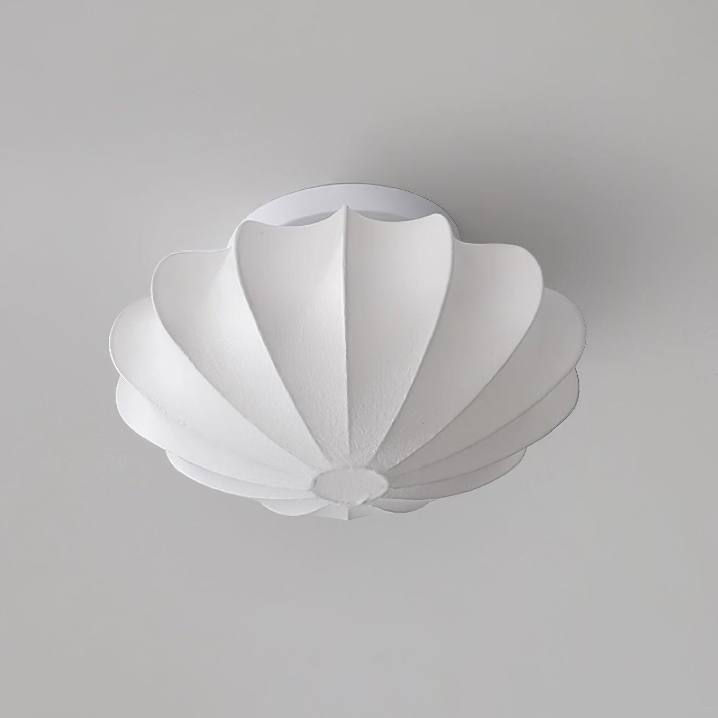 Solara Plafonnier Tissu Coquillage Sculptural Élégant