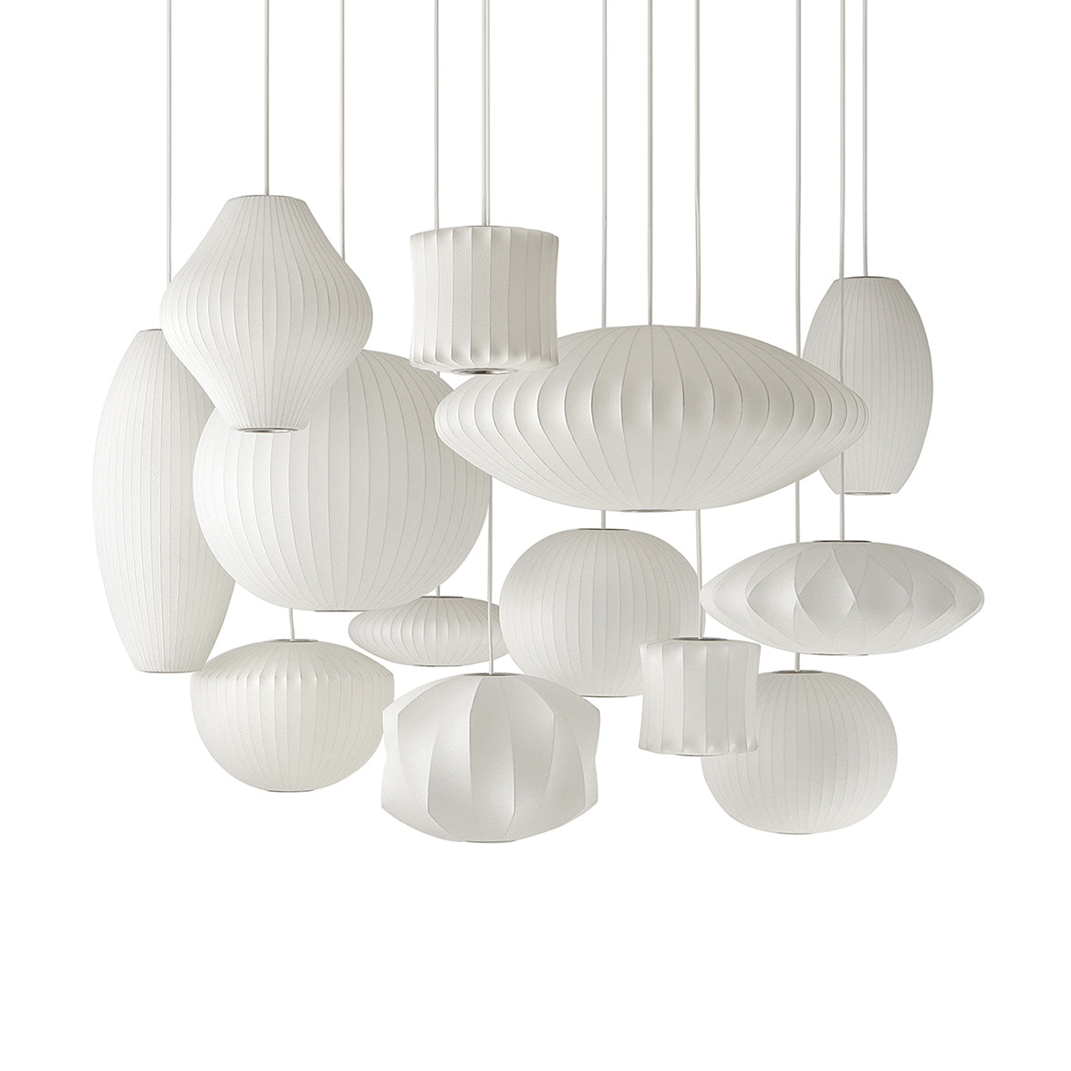 Nebula Lampe Suspendue en Soie de Mûrier Boule