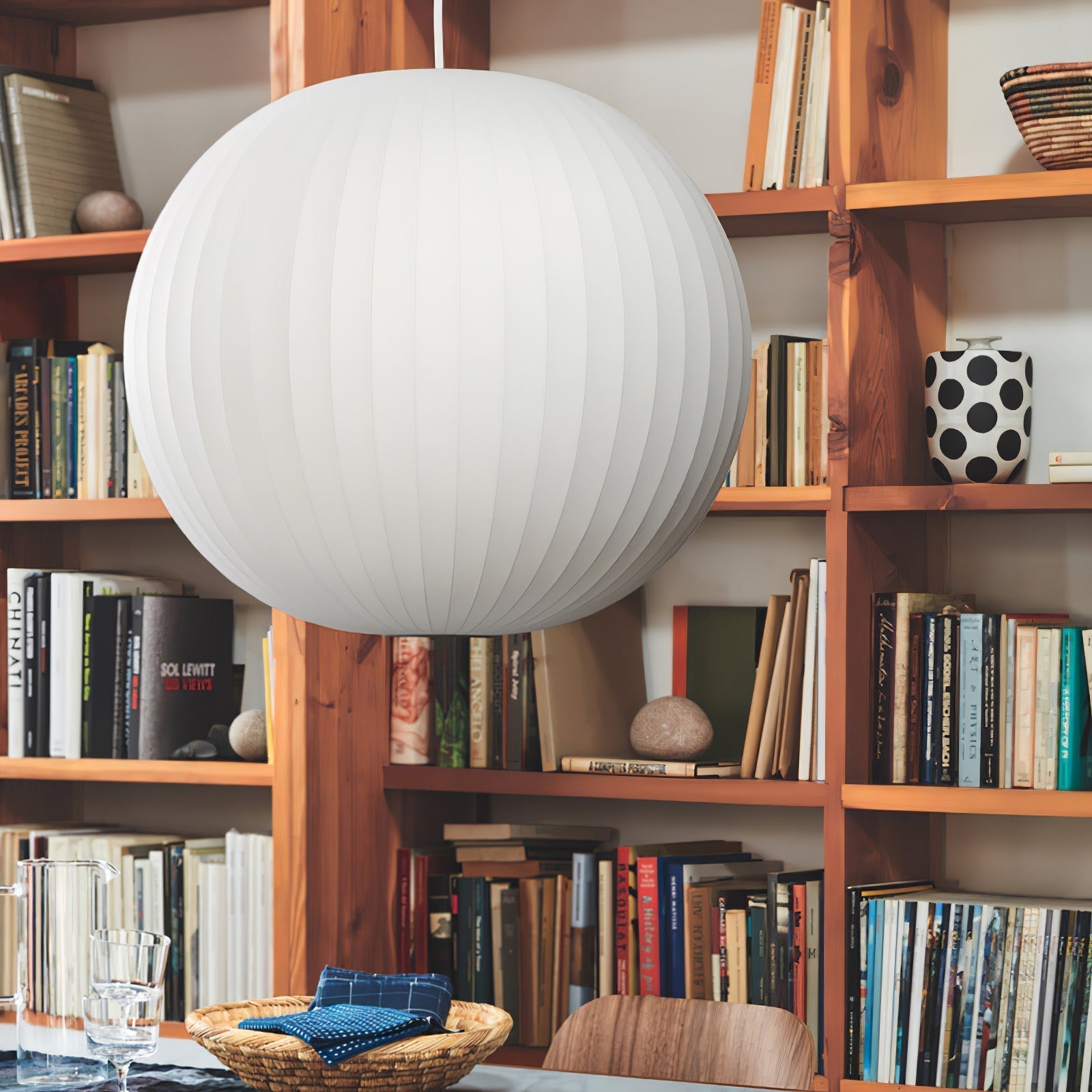 Solarnce Suspension Minimaliste en Soie et Acier