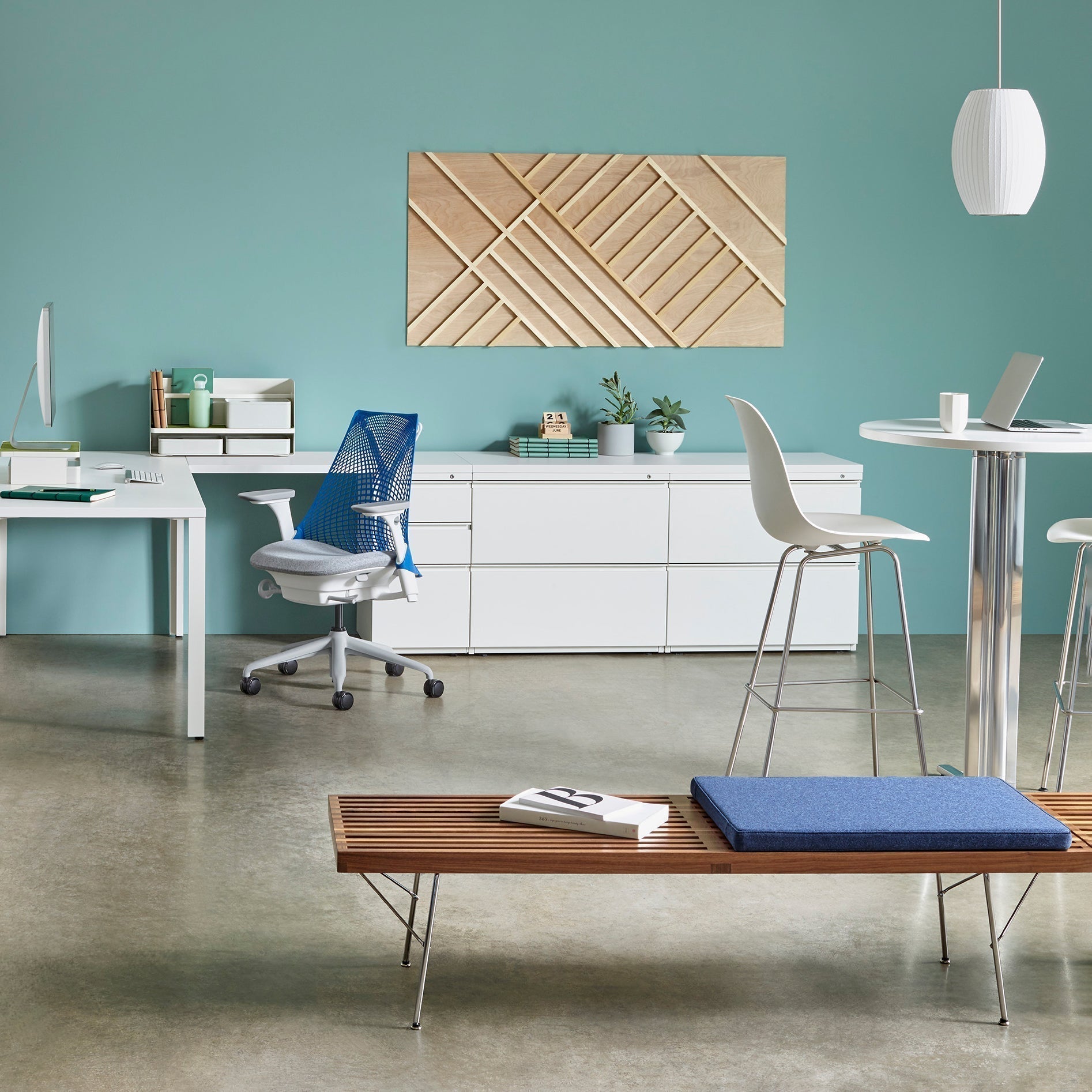 Solarnce Suspension Minimaliste en Soie et Acier
