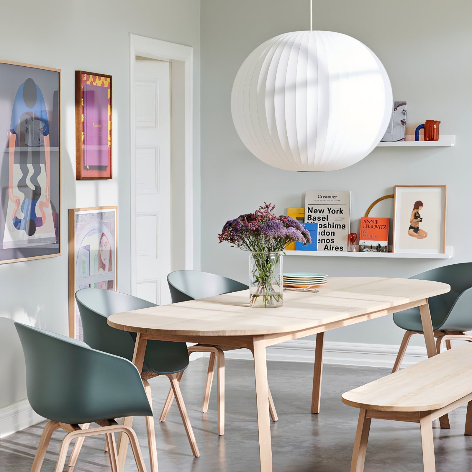 Solarnce Suspension Minimaliste en Soie et Acier