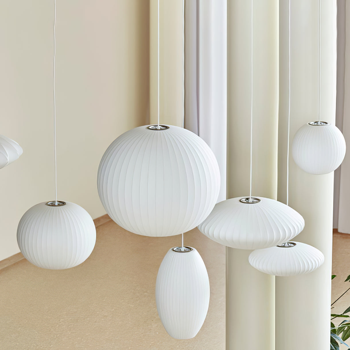 Solarnce Suspension Minimaliste en Soie et Acier