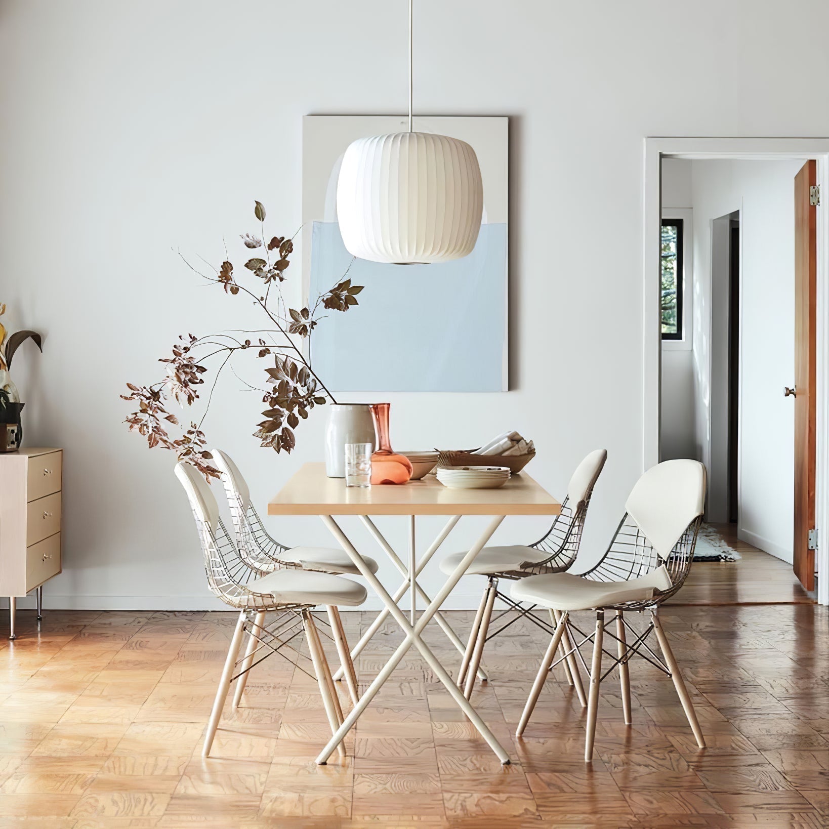 Solarnce Suspension Minimaliste en Soie et Acier